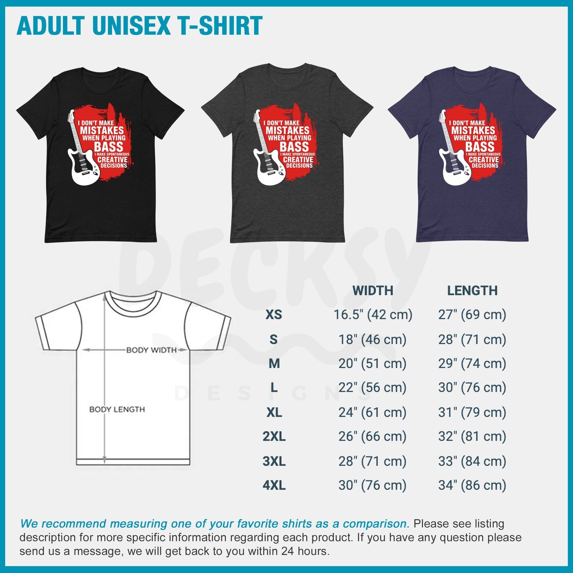 Bass Guitar Player Tshirt, Gift for Bassist-Clothing:Gender-Neutral Adult Clothing:Tops & Tees:T-shirts:Graphic Tees-DecksyDesigns