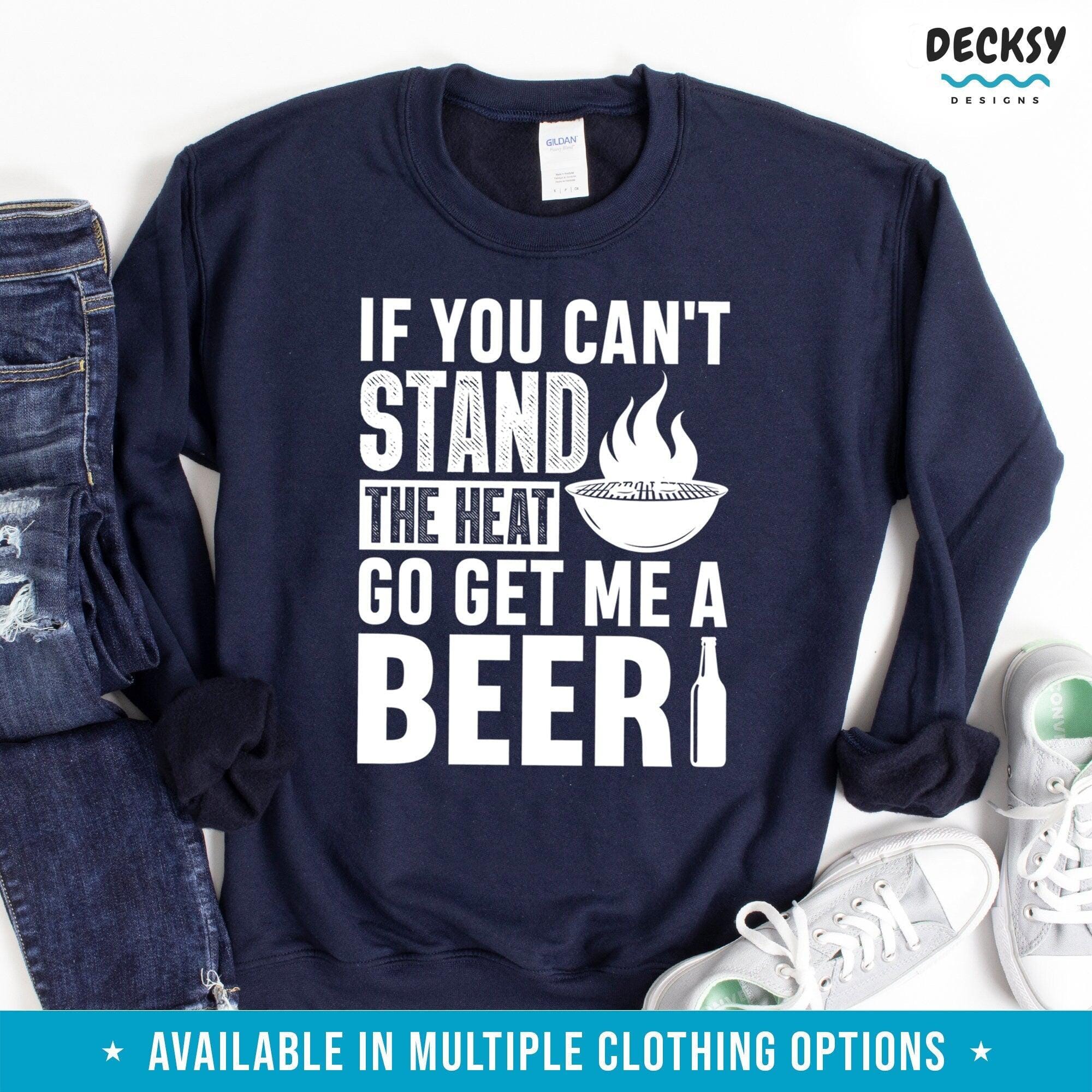 Bbq Beer Shirt, Outdoor Barbecue Gift-Clothing:Gender-Neutral Adult Clothing:Tops & Tees:T-shirts:Graphic Tees-DecksyDesigns