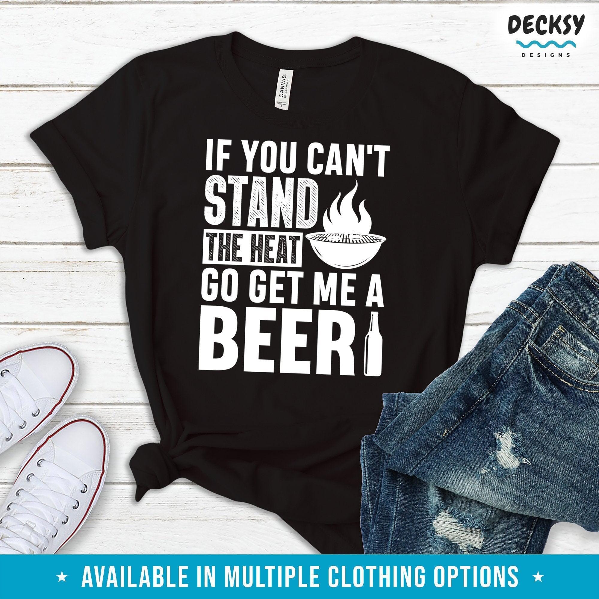 Bbq Beer Shirt, Outdoor Barbecue Gift-Clothing:Gender-Neutral Adult Clothing:Tops & Tees:T-shirts:Graphic Tees-DecksyDesigns