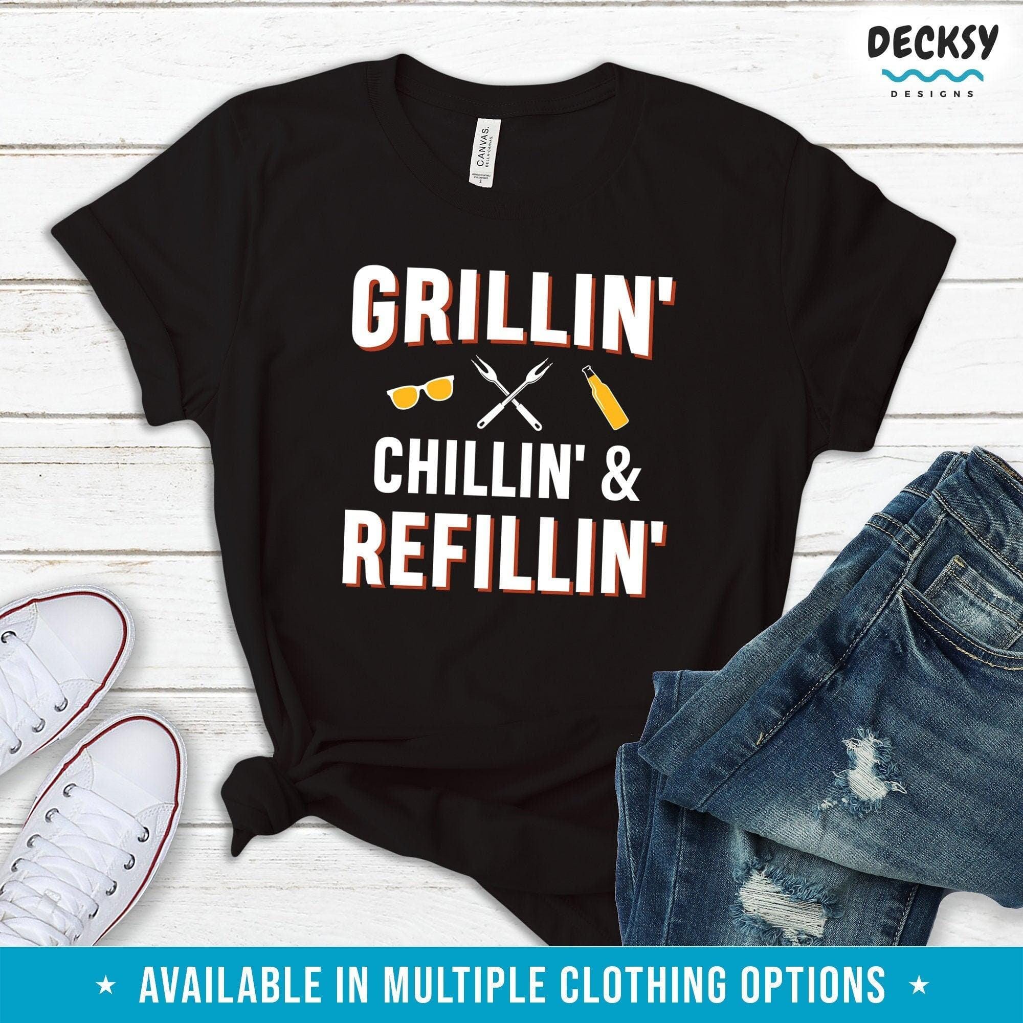 Bbq Shirt, Grill Master Gift-Clothing:Gender-Neutral Adult Clothing:Tops & Tees:T-shirts:Graphic Tees-DecksyDesigns
