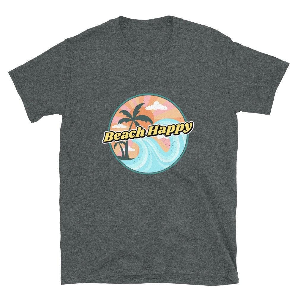 Beach Happy Shirt, Sea Lover Gift-Clothing:Gender-Neutral Adult Clothing:Tops & Tees:T-shirts:Graphic Tees-DecksyDesigns