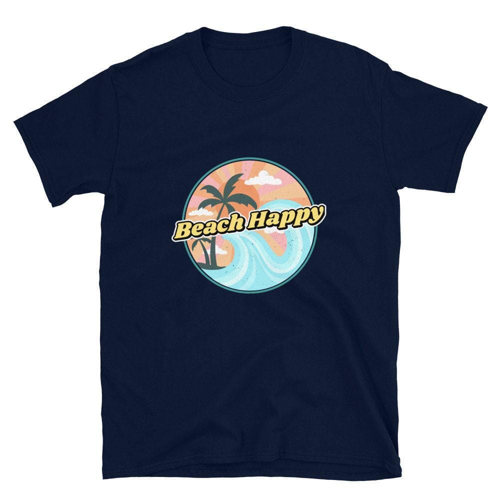Beach Happy Shirt, Sea Lover Gift-Clothing:Gender-Neutral Adult Clothing:Tops & Tees:T-shirts:Graphic Tees-DecksyDesigns