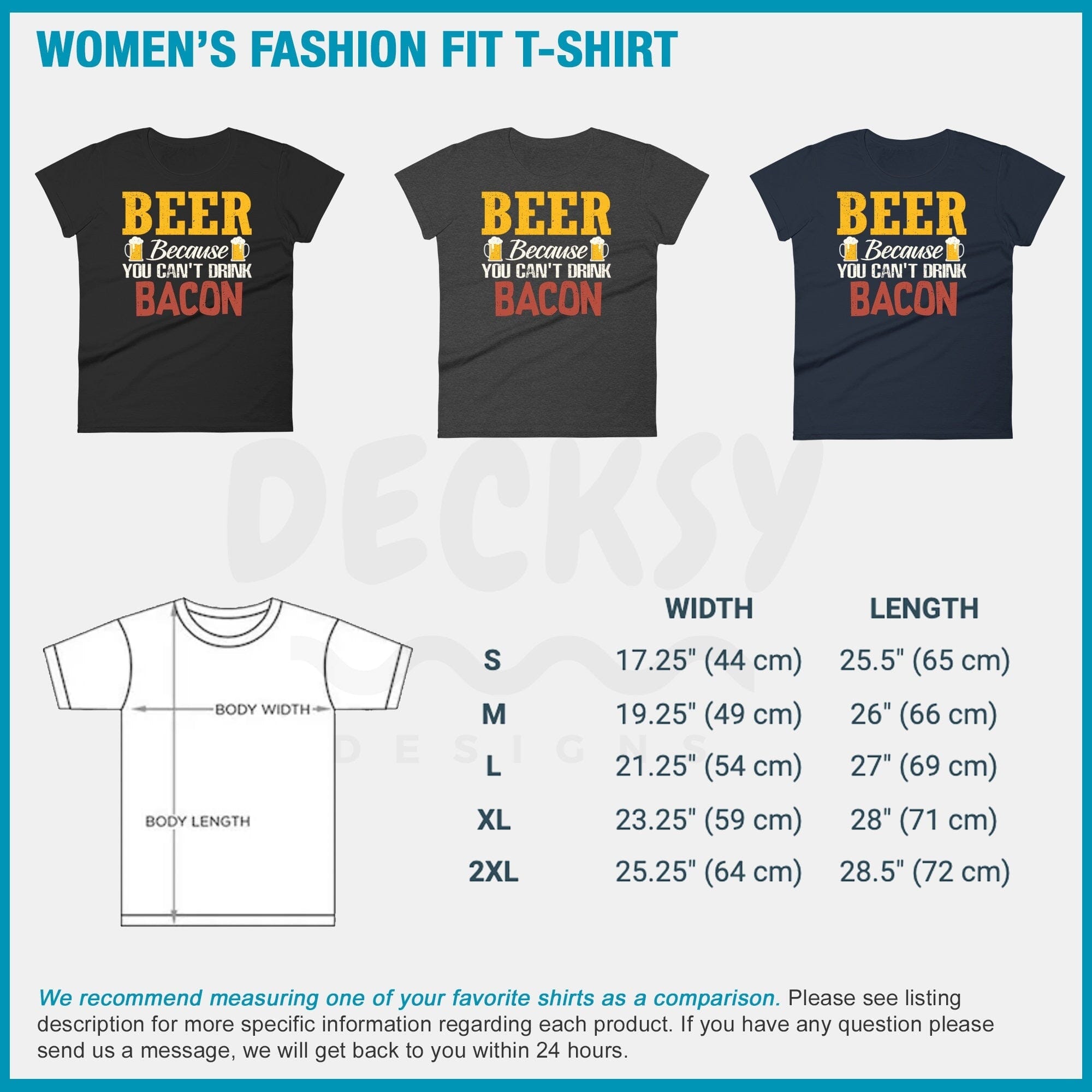 Beer Shirt, Bacon Lover Gift-Clothing:Gender-Neutral Adult Clothing:Tops & Tees:T-shirts:Graphic Tees-DecksyDesigns