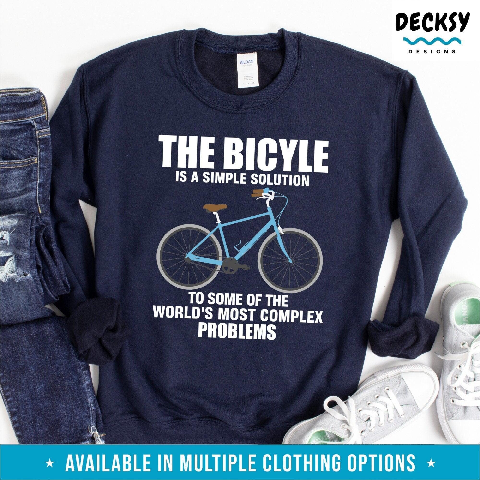 Bicycle Shirt, Cyclist Gift-Clothing:Gender-Neutral Adult Clothing:Tops & Tees:T-shirts:Graphic Tees-DecksyDesigns