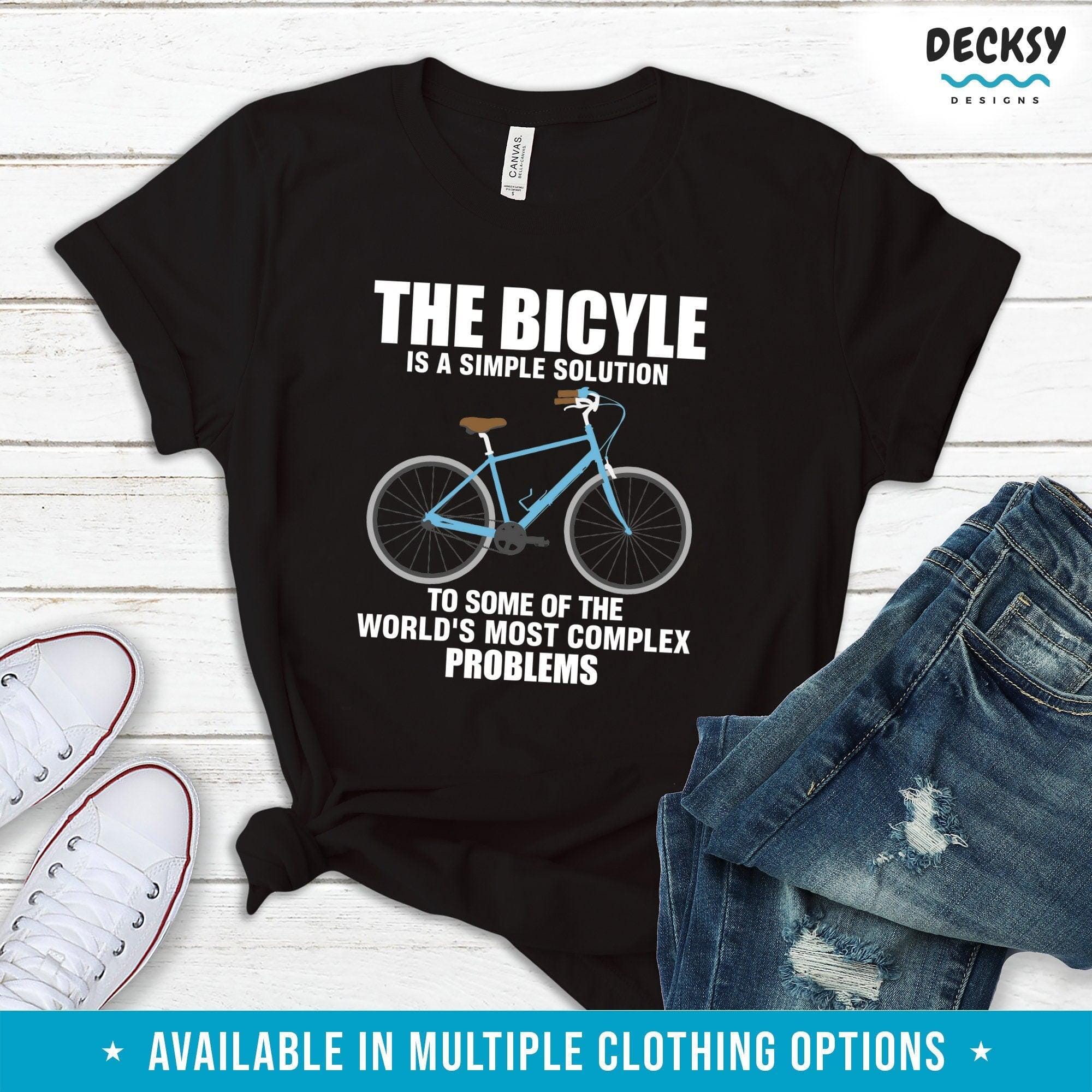 Bicycle Shirt, Cyclist Gift-Clothing:Gender-Neutral Adult Clothing:Tops & Tees:T-shirts:Graphic Tees-DecksyDesigns
