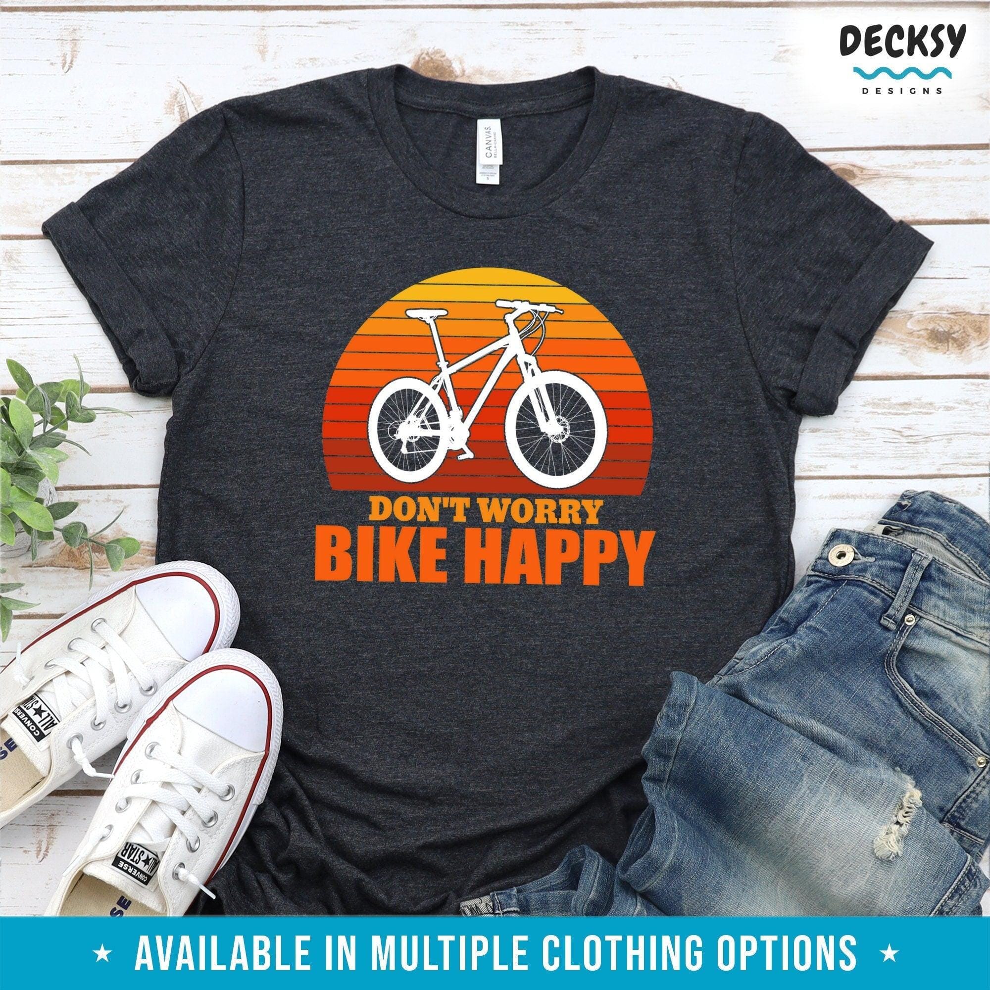 Bike Shirt, Cycling Gift-Clothing:Gender-Neutral Adult Clothing:Tops & Tees:T-shirts:Graphic Tees-DecksyDesigns