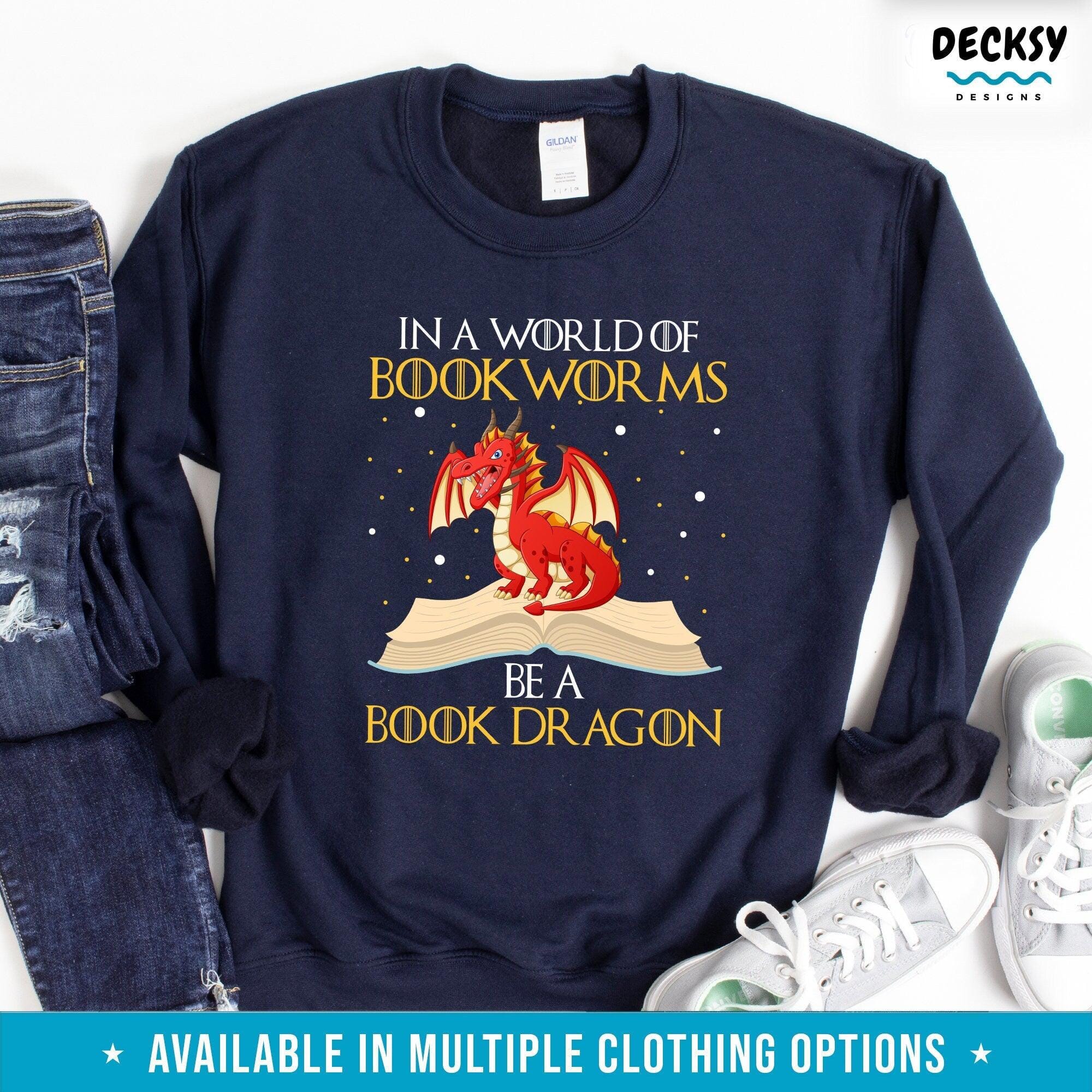 Book Lover Shirt, Book Worm Gift-Clothing:Gender-Neutral Adult Clothing:Tops & Tees:T-shirts:Graphic Tees-DecksyDesigns