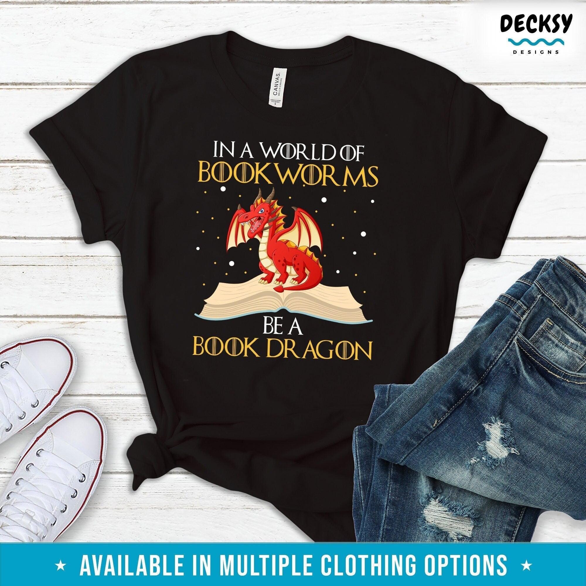 Book Lover Shirt, Book Worm Gift-Clothing:Gender-Neutral Adult Clothing:Tops & Tees:T-shirts:Graphic Tees-DecksyDesigns