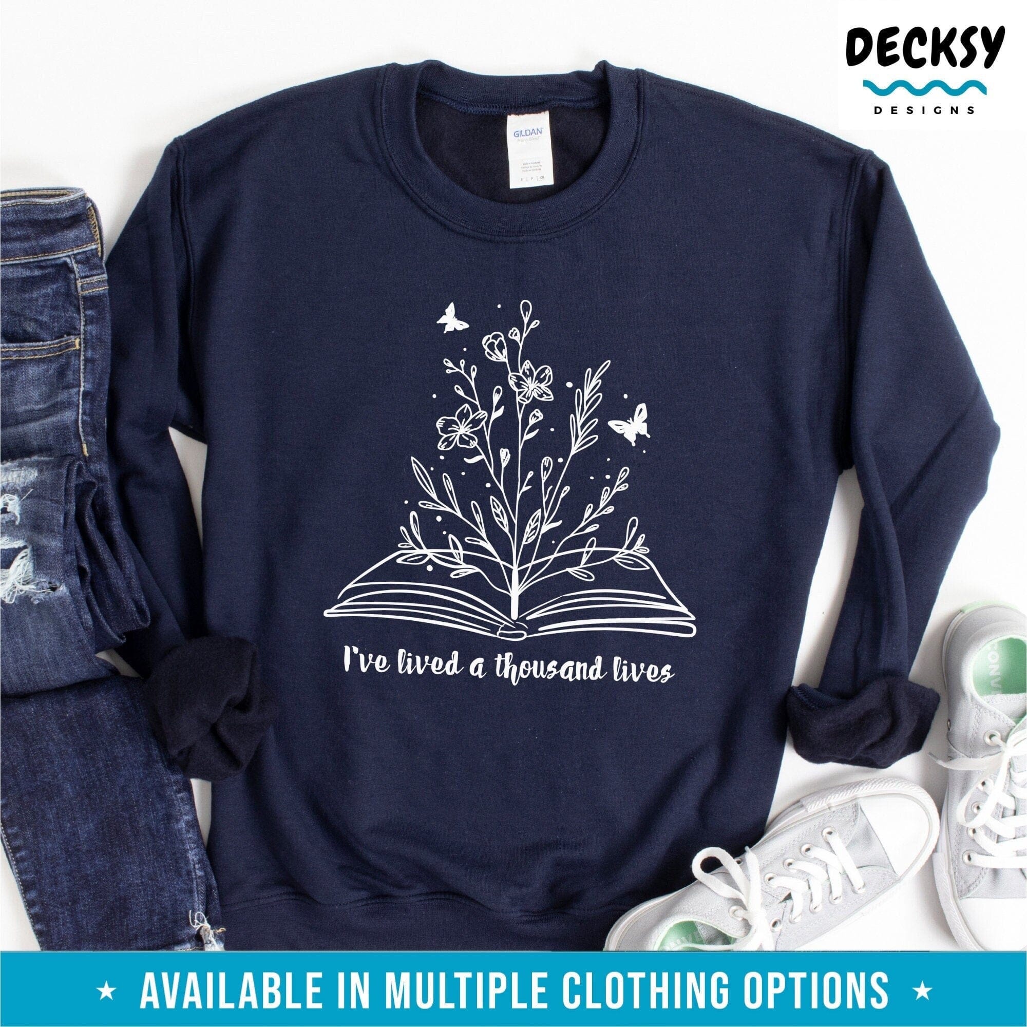 Book Lover Shirt, Gift for Reader-Clothing:Gender-Neutral Adult Clothing:Tops & Tees:T-shirts:Graphic Tees-DecksyDesigns