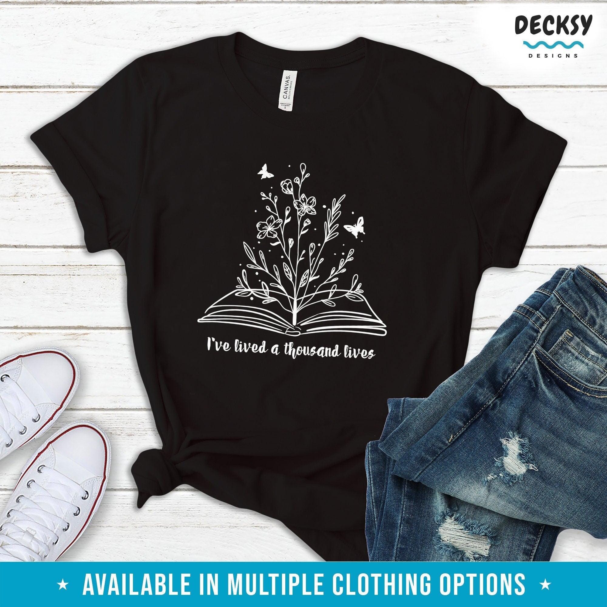 Book Lover Shirt, Gift for Reader-Clothing:Gender-Neutral Adult Clothing:Tops & Tees:T-shirts:Graphic Tees-DecksyDesigns