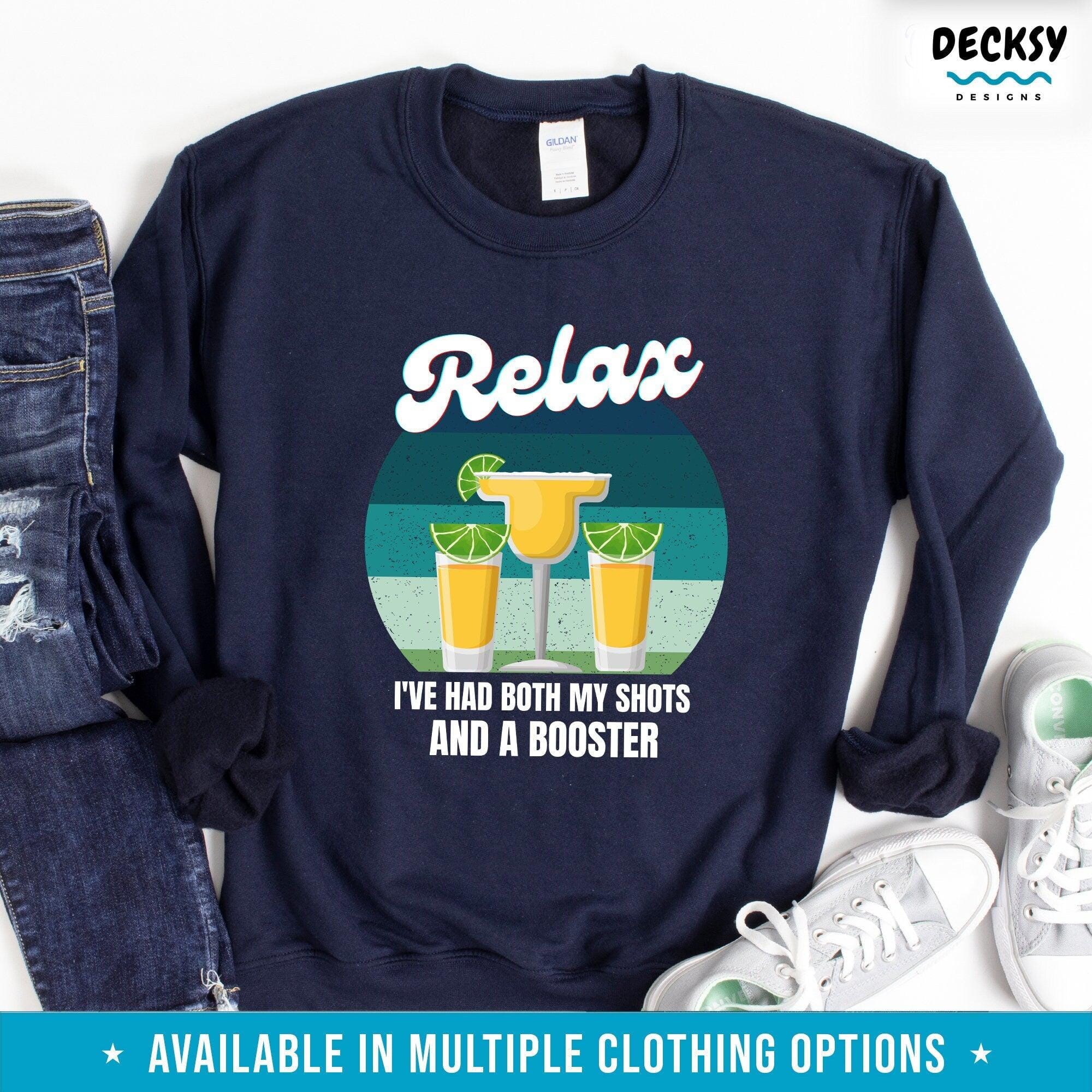 Booster Shot Shirt, Funny Vaccination Gift-Clothing:Gender-Neutral Adult Clothing:Tops & Tees:T-shirts:Graphic Tees-DecksyDesigns