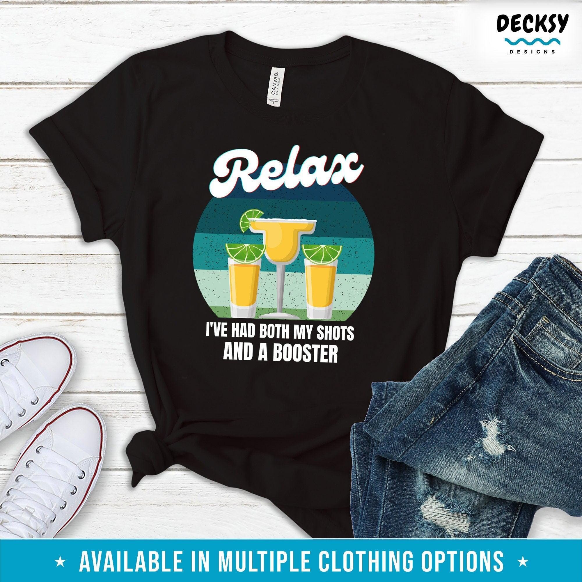 Booster Shot Shirt, Funny Vaccination Gift-Clothing:Gender-Neutral Adult Clothing:Tops & Tees:T-shirts:Graphic Tees-DecksyDesigns