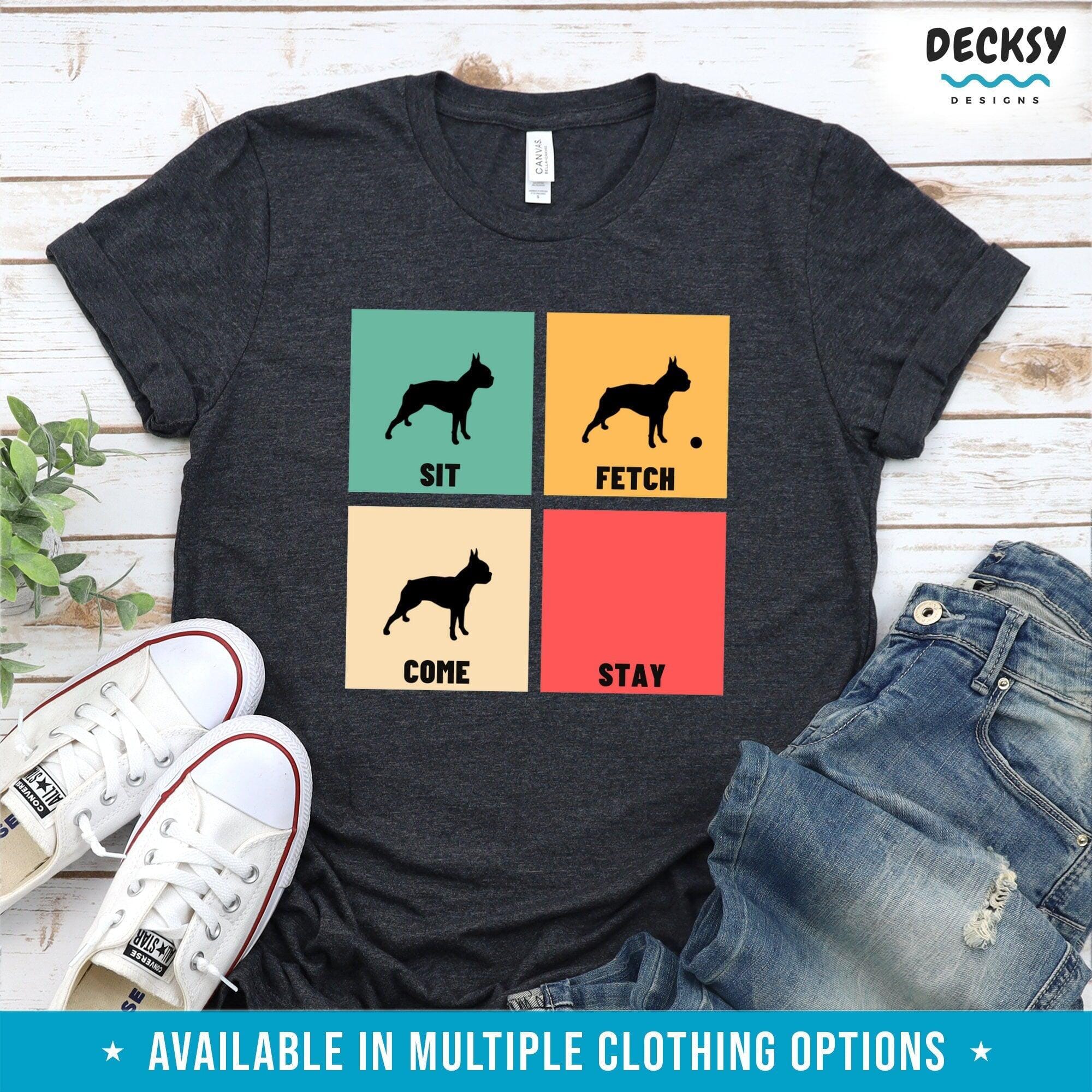 Boston Terrier Shirt, Bostie Lover Gift-Clothing:Gender-Neutral Adult Clothing:Tops & Tees:T-shirts:Graphic Tees-DecksyDesigns