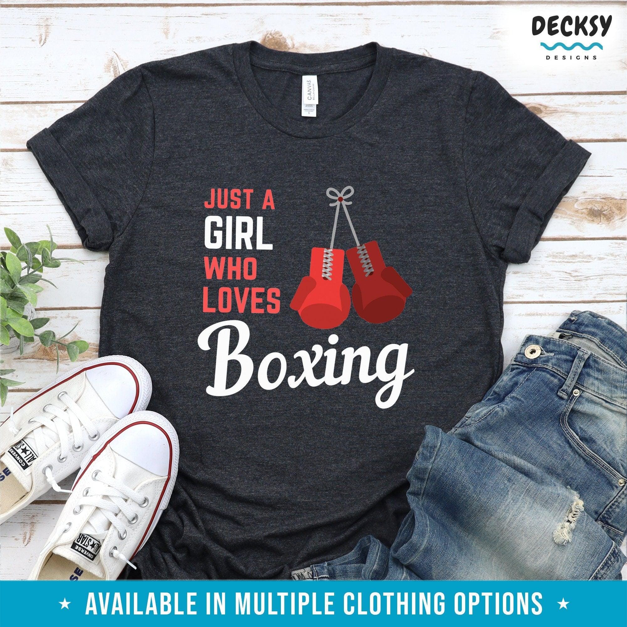 Boxing Shirt Women, Funny Boxer Gift-Clothing:Gender-Neutral Adult Clothing:Tops & Tees:T-shirts:Graphic Tees-DecksyDesigns