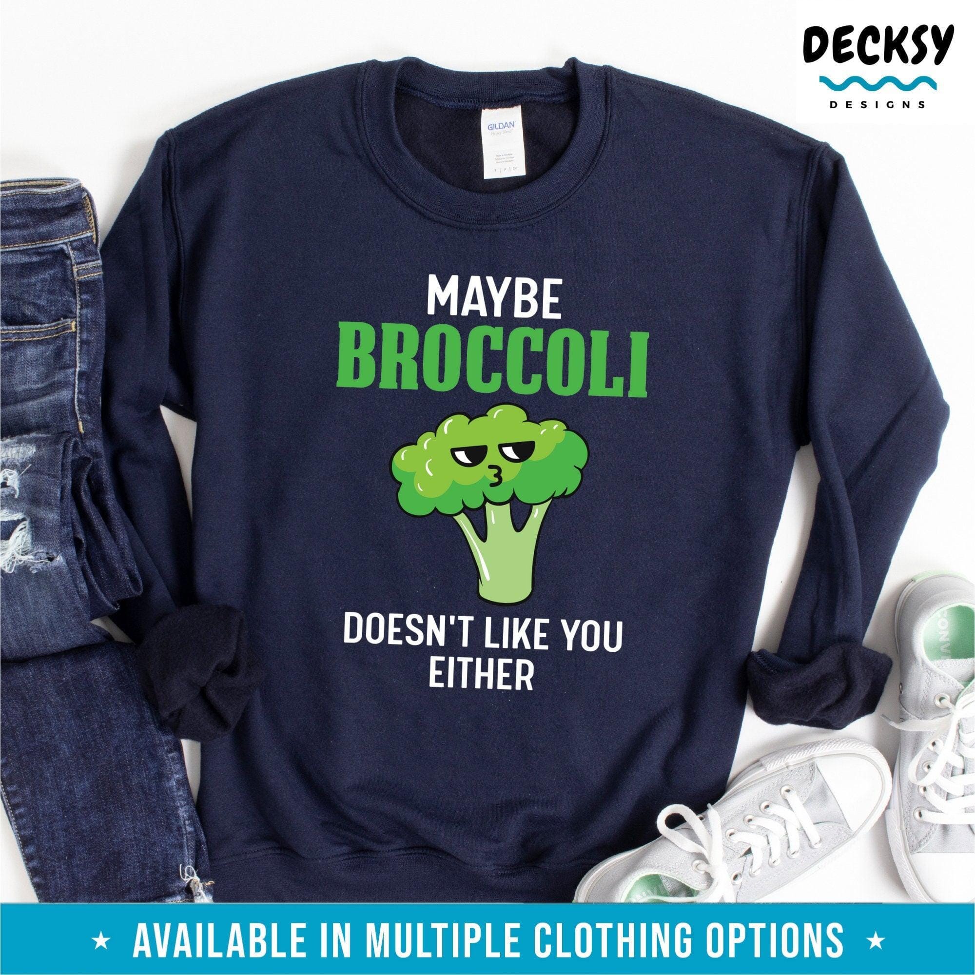 Broccoli Shirt, Vegan Friend Gift-Clothing:Gender-Neutral Adult Clothing:Tops & Tees:T-shirts:Graphic Tees-DecksyDesigns