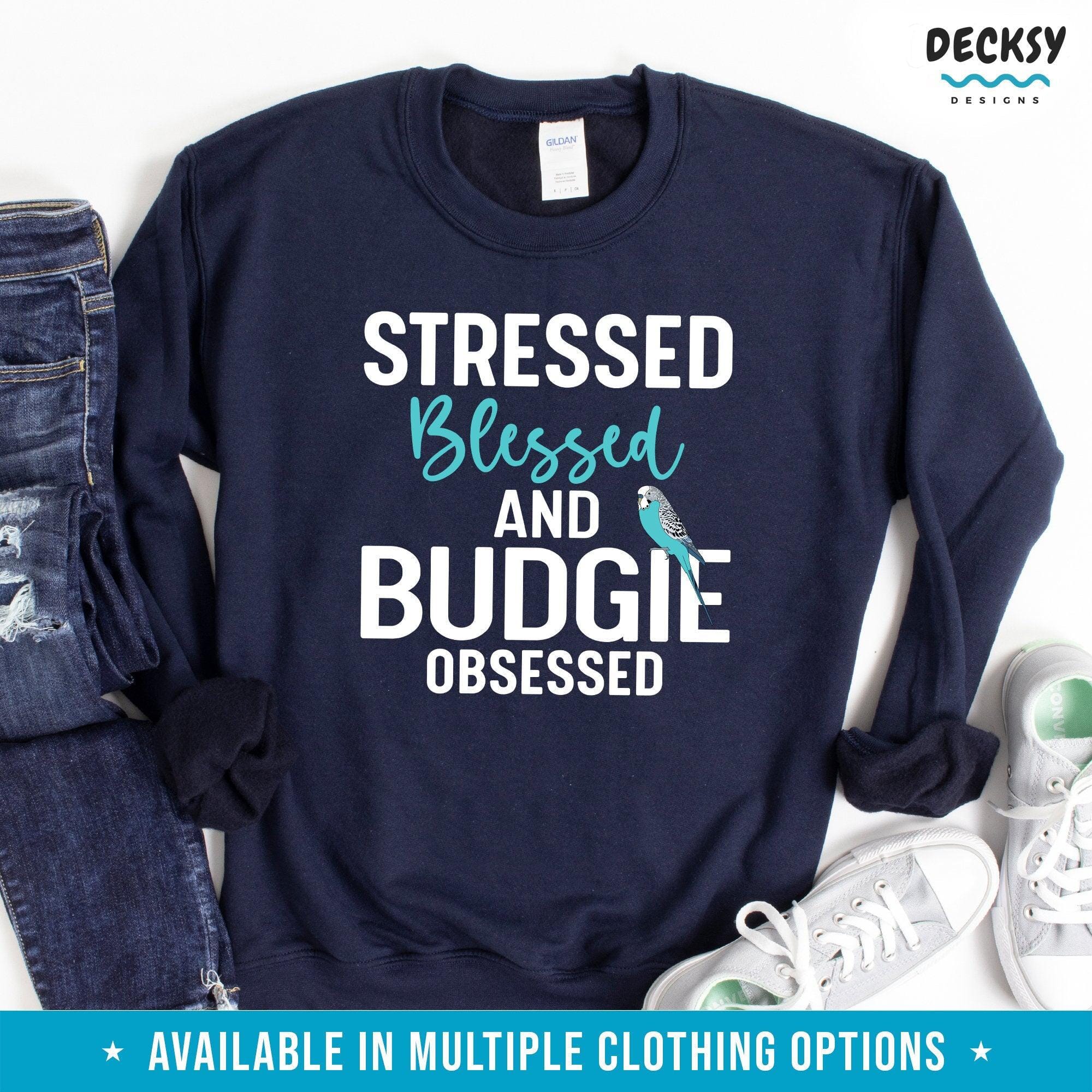 Budgie Shirt, Bird Lover Gift-Clothing:Gender-Neutral Adult Clothing:Tops & Tees:T-shirts:Graphic Tees-DecksyDesigns