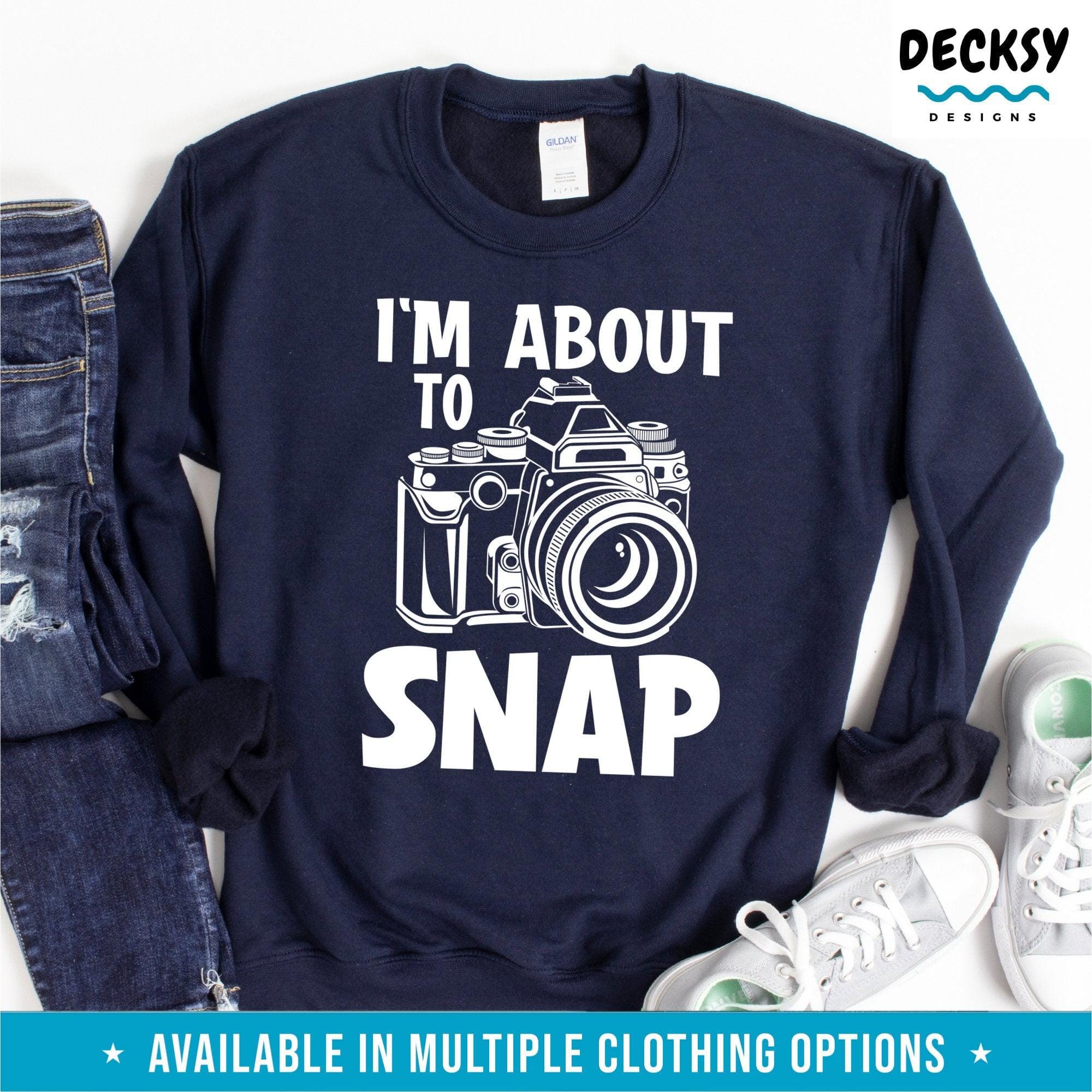 Camera Lover Shirt, Photographer Gift-Clothing:Gender-Neutral Adult Clothing:Tops & Tees:T-shirts:Graphic Tees-DecksyDesigns