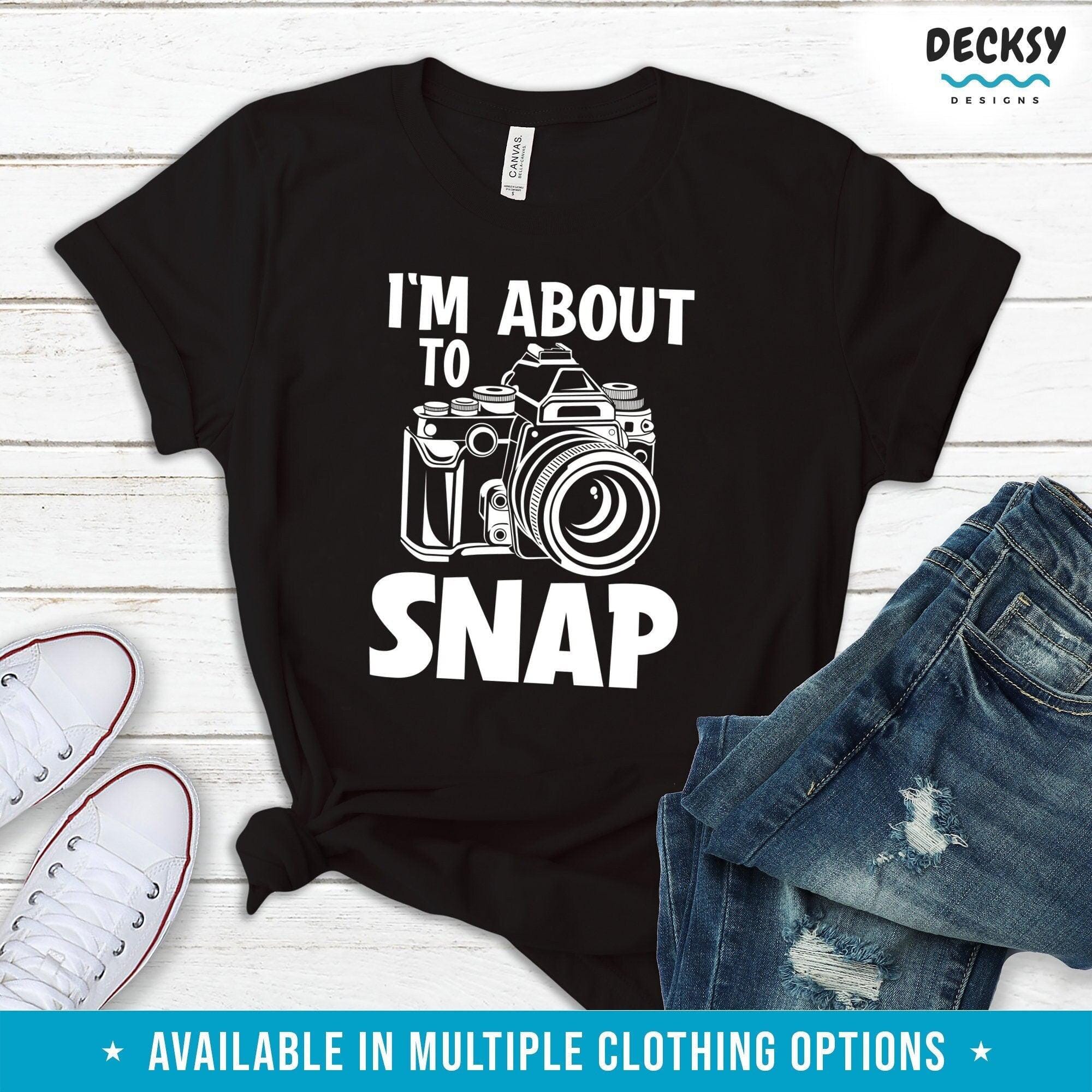 Camera Lover Shirt, Photographer Gift-Clothing:Gender-Neutral Adult Clothing:Tops & Tees:T-shirts:Graphic Tees-DecksyDesigns