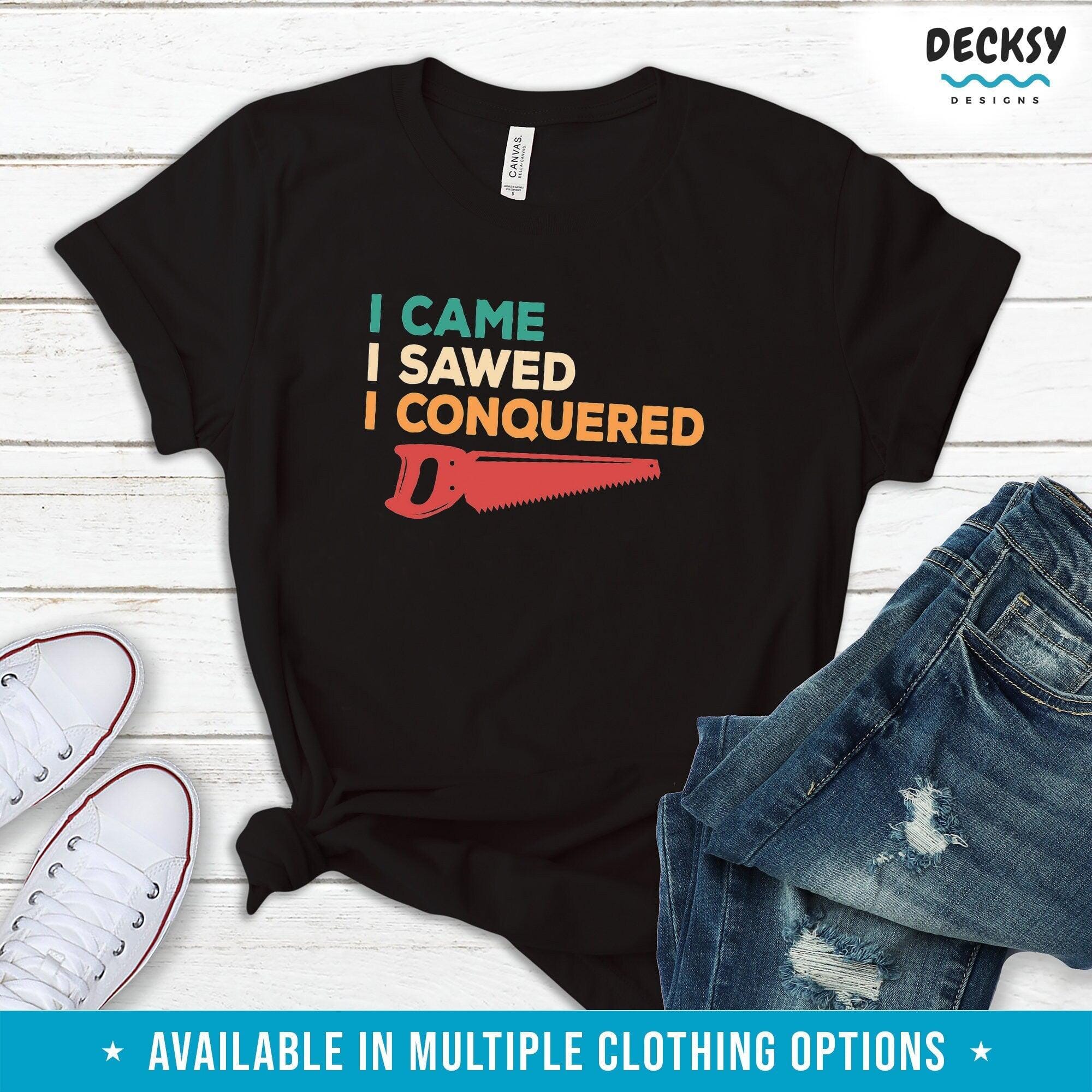 Carpenter Shirt, Woodworking Gift-Clothing:Gender-Neutral Adult Clothing:Tops & Tees:T-shirts:Graphic Tees-DecksyDesigns