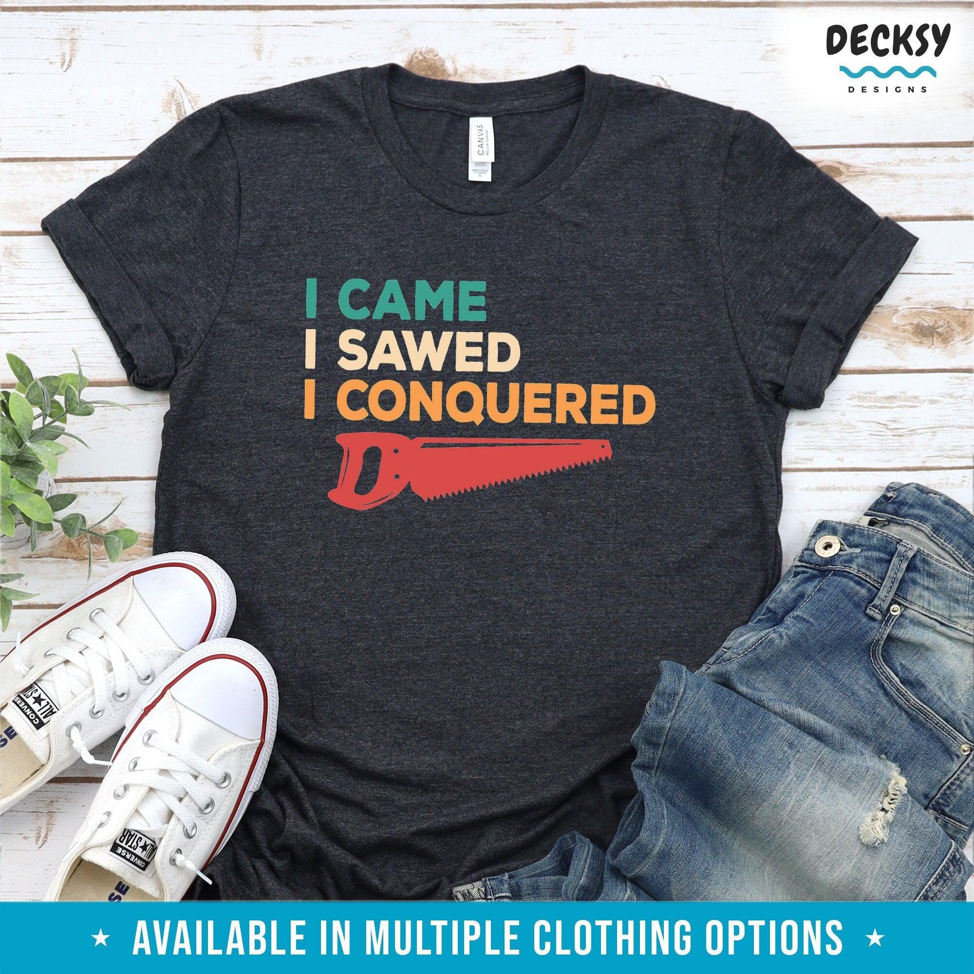 Carpenter Shirt, Woodworking Gift-Clothing:Gender-Neutral Adult Clothing:Tops & Tees:T-shirts:Graphic Tees-DecksyDesigns