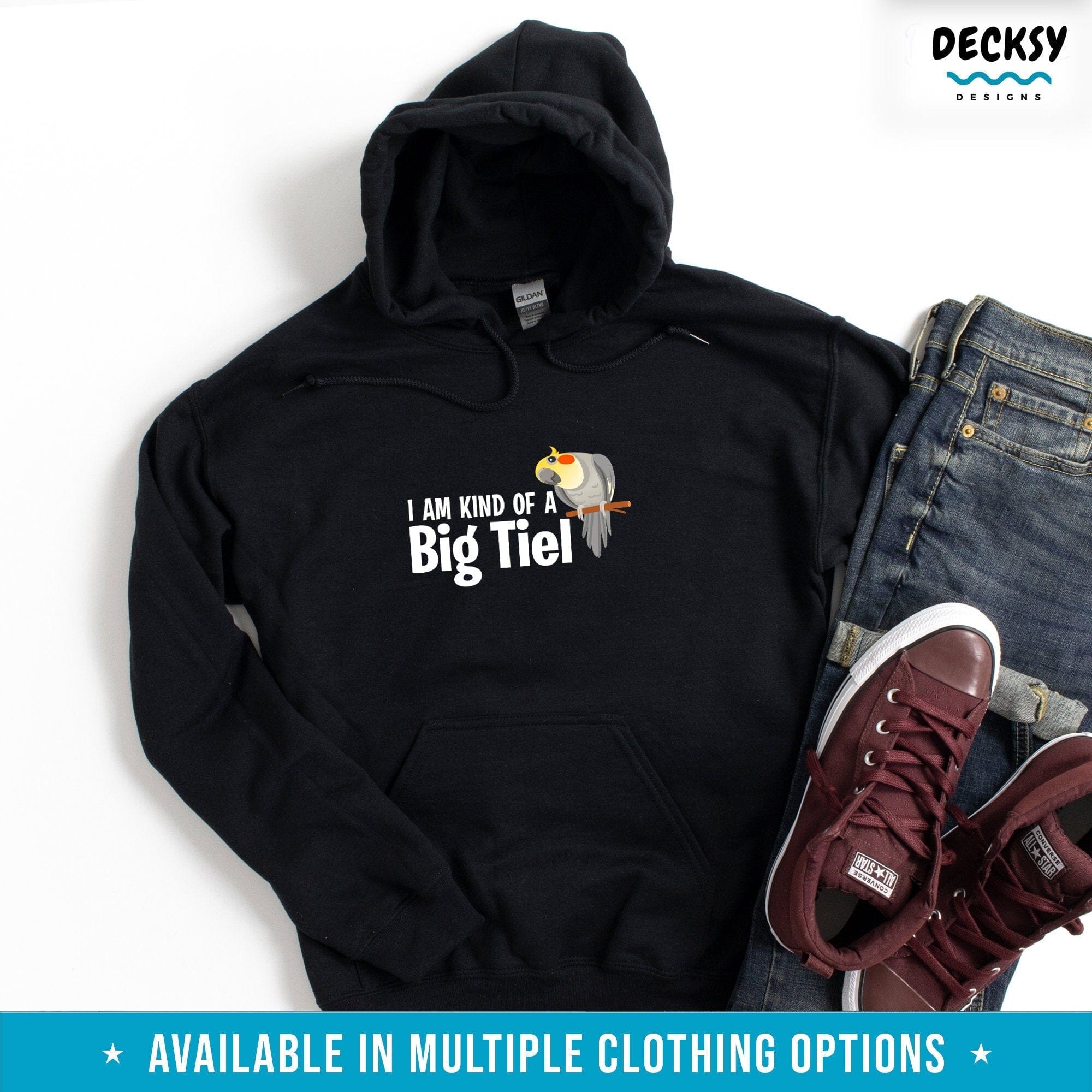 Cockatiel Shirt, Bird Lover Sweatshirt Hoodie, Cockatiel Owner Gift-Clothing:Gender-Neutral Adult Clothing:Tops & Tees:T-shirts:Graphic Tees-DecksyDesigns
