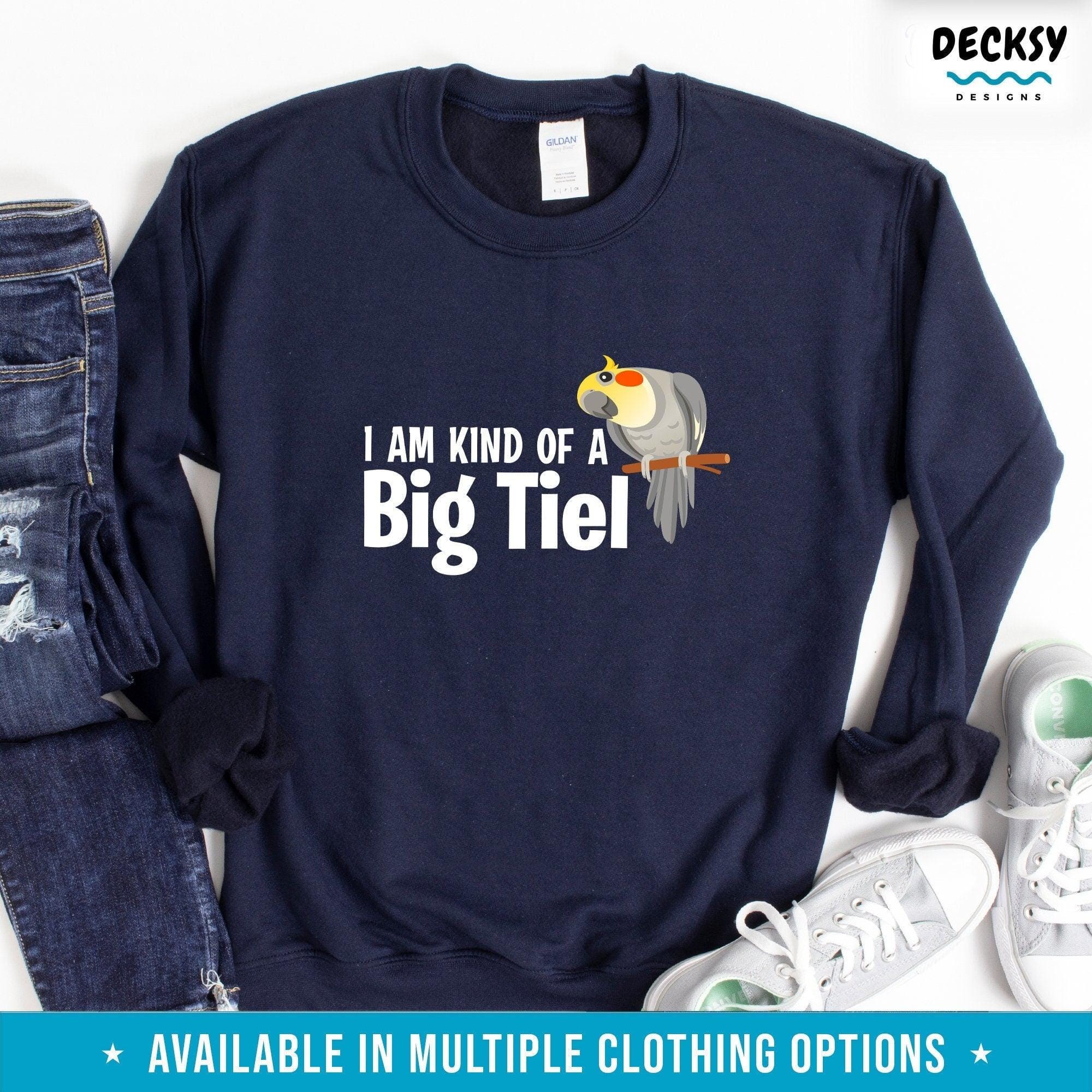 Cockatiel Shirt, Bird Lover Sweatshirt Hoodie, Cockatiel Owner Gift-Clothing:Gender-Neutral Adult Clothing:Tops & Tees:T-shirts:Graphic Tees-DecksyDesigns