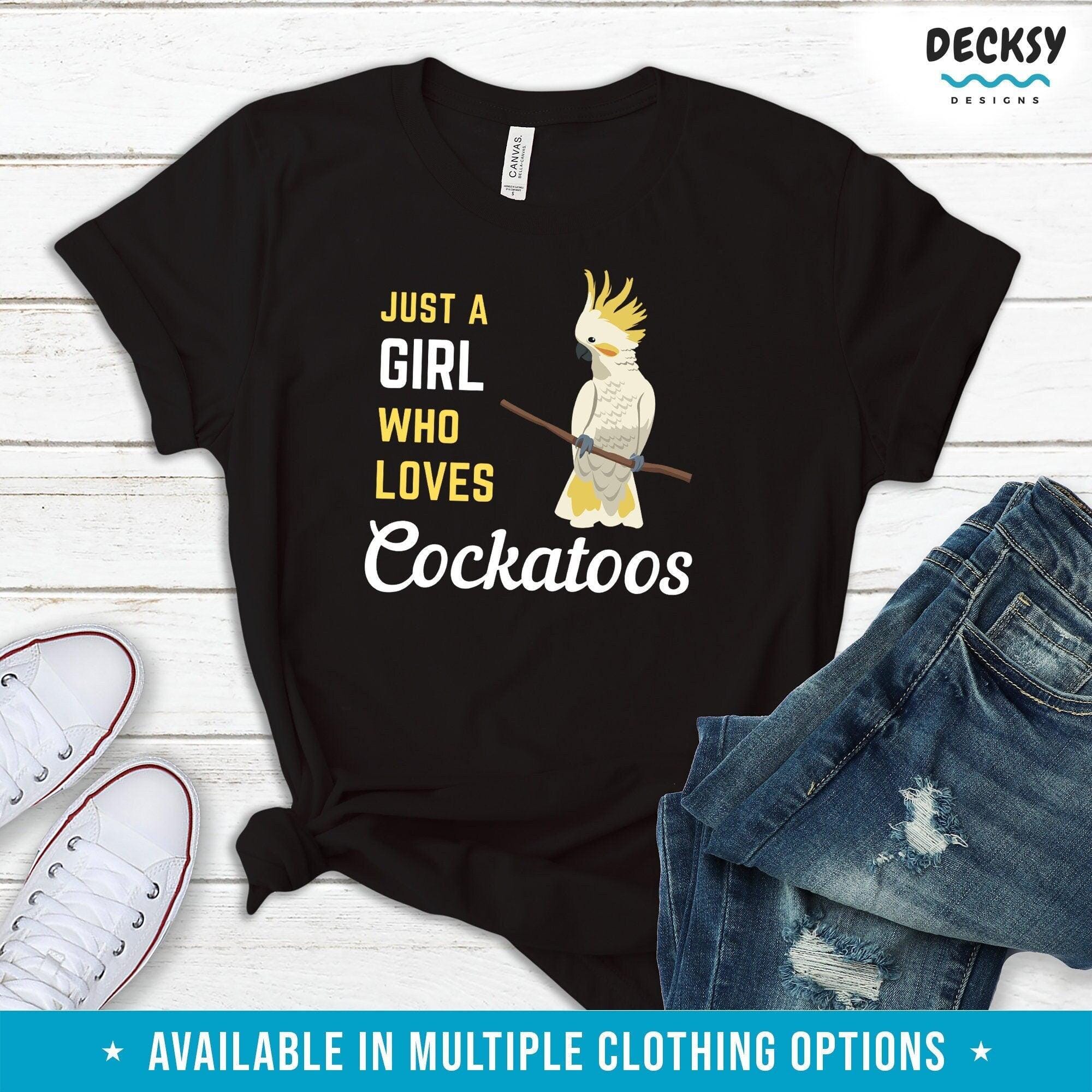Cockatoo Shirt, Gift For Bird Lovers, Parrot Lover Gifts, Cockatoo Owner Sweatshirt Hoodie-Clothing:Gender-Neutral Adult Clothing:Tops & Tees:T-shirts:Graphic Tees-DecksyDesigns