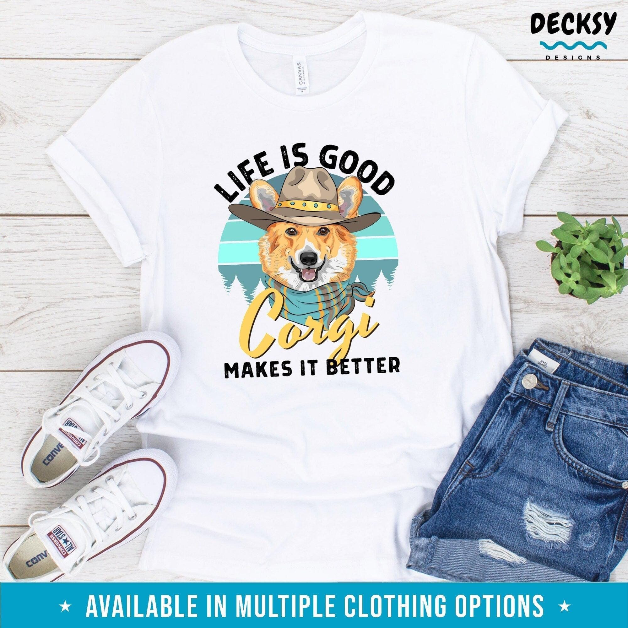 Corgi Lover Shirt, Corgi Owner Gift-Clothing:Gender-Neutral Adult Clothing:Tops & Tees:T-shirts:Graphic Tees-DecksyDesigns