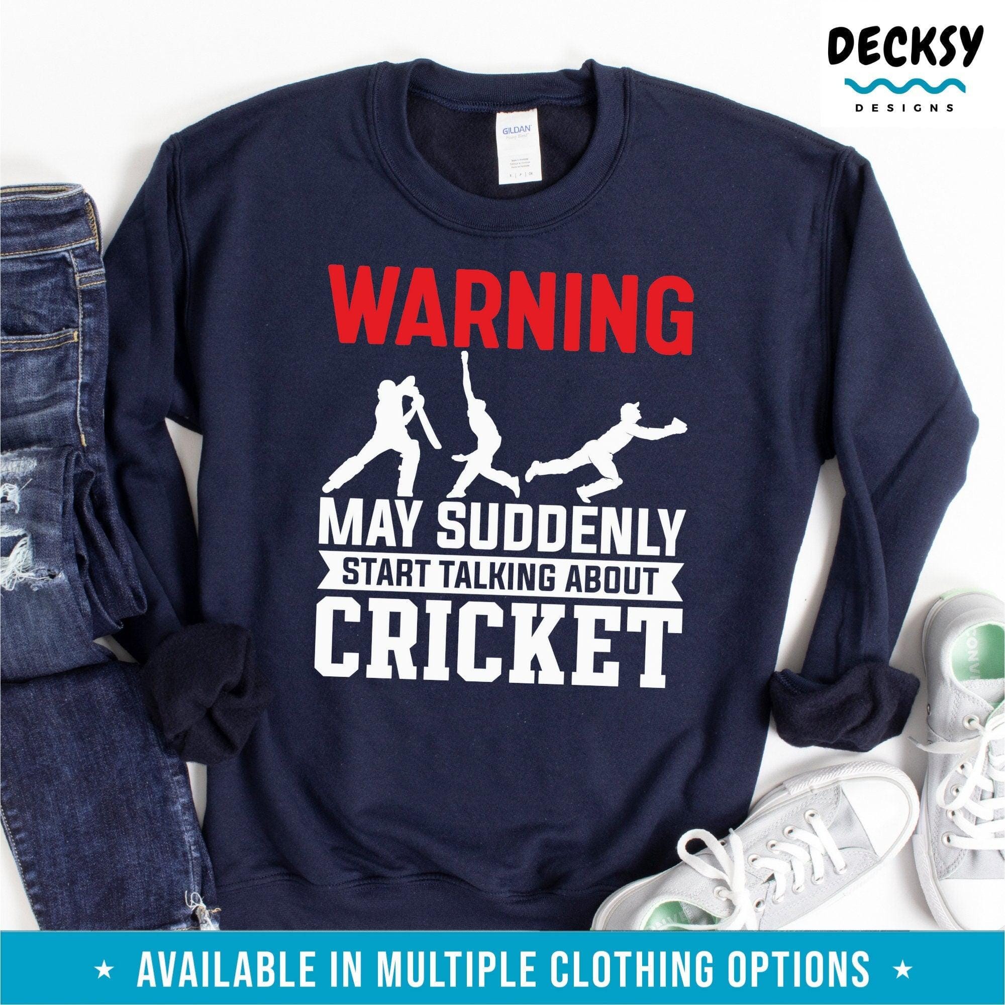 Cricket Shirt, Gift For Cricket Player-Clothing:Gender-Neutral Adult Clothing:Tops & Tees:T-shirts:Graphic Tees-DecksyDesigns