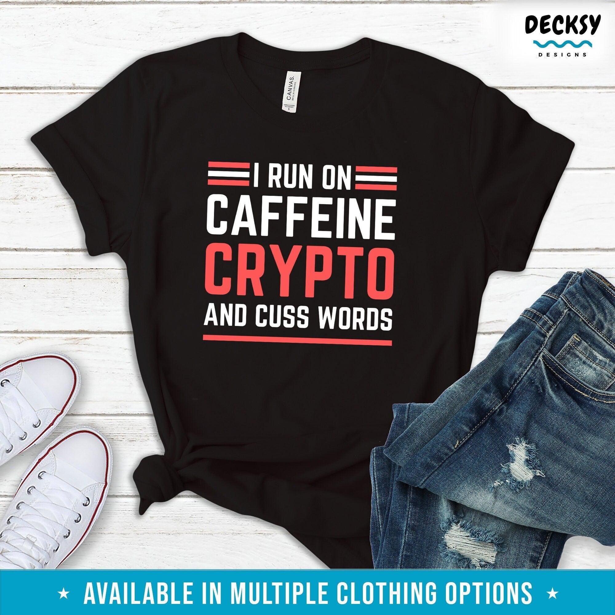 Crypto Shirt, Blockchain and Coffee Lover Gift-Clothing:Gender-Neutral Adult Clothing:Tops & Tees:T-shirts:Graphic Tees-DecksyDesigns