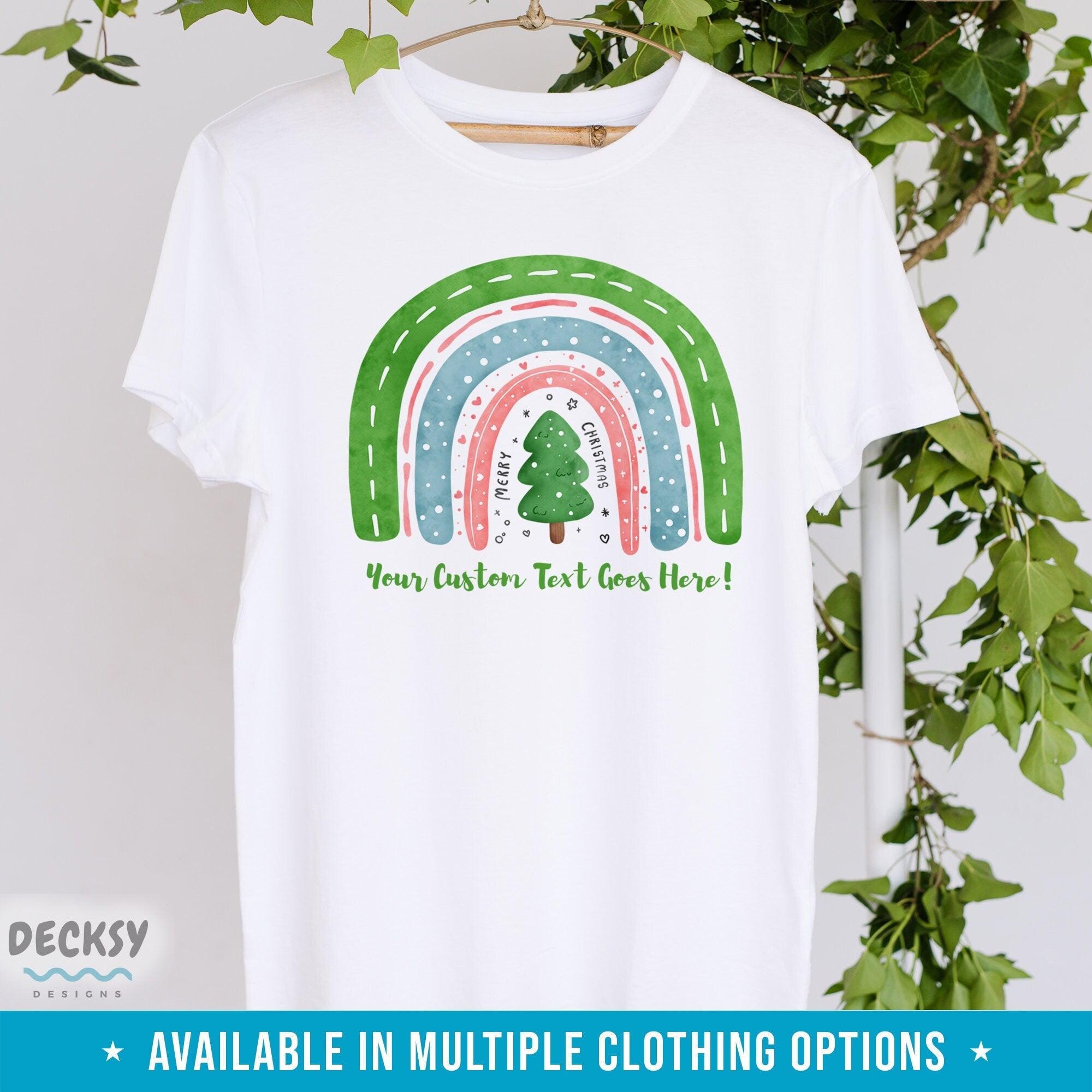 Custom Christmas Shirt, Personalised Xmas Gift-Clothing:Gender-Neutral Adult Clothing:Tops & Tees:T-shirts:Graphic Tees-DecksyDesigns
