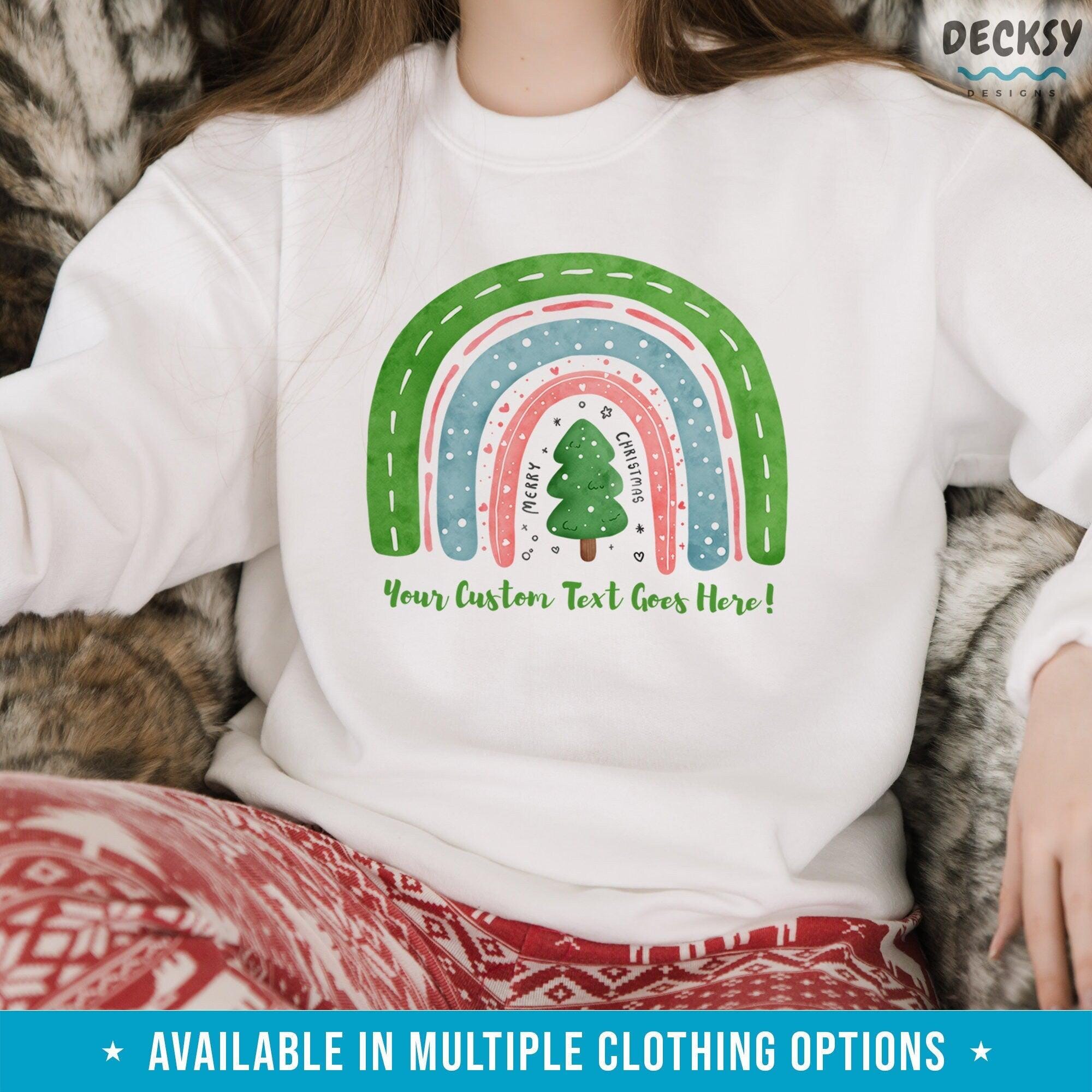 Custom Christmas Shirt, Personalised Xmas Gift-Clothing:Gender-Neutral Adult Clothing:Tops & Tees:T-shirts:Graphic Tees-DecksyDesigns
