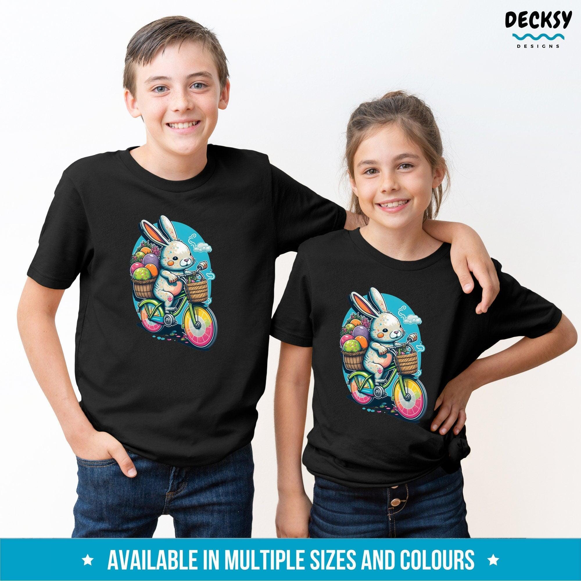 Cute Easter Bunny Tshirt for Kids, Easter Egg Hunt Gift-Clothing:Gender-Neutral Adult Clothing:Tops & Tees:T-shirts:Graphic Tees-DecksyDesigns