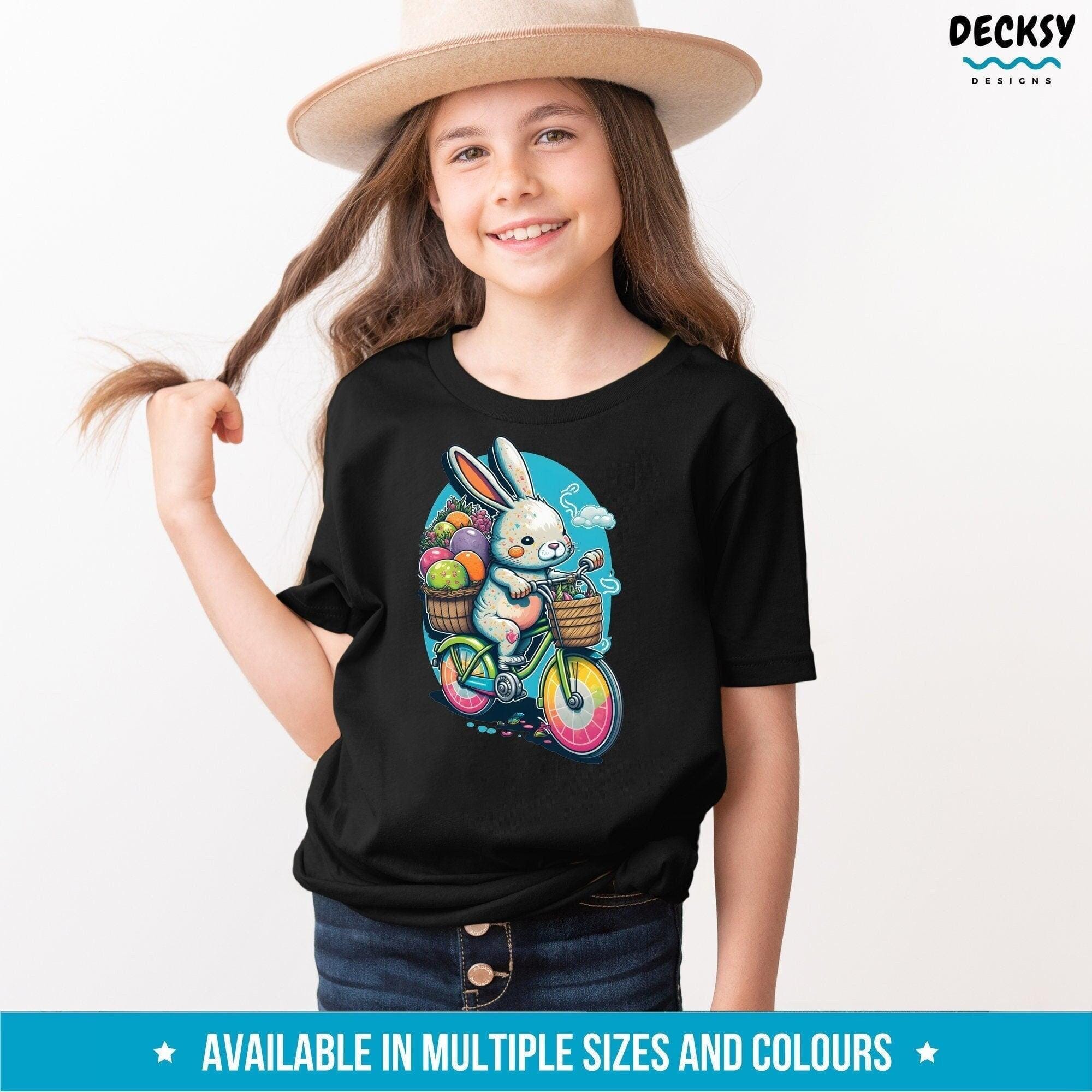 Cute Easter Bunny Tshirt for Kids, Easter Egg Hunt Gift-Clothing:Gender-Neutral Adult Clothing:Tops & Tees:T-shirts:Graphic Tees-DecksyDesigns