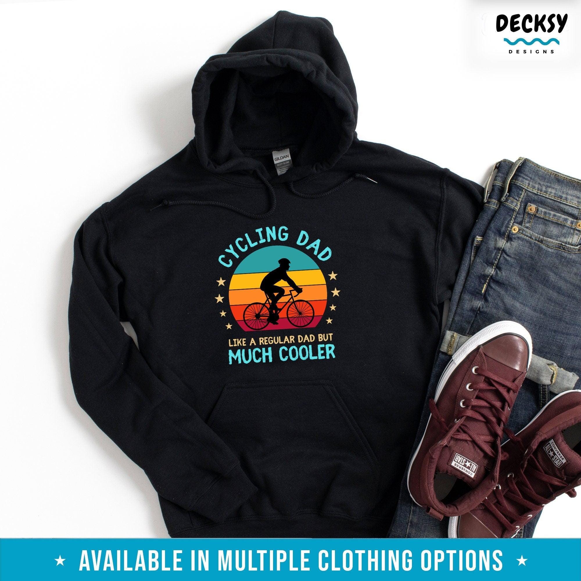 Cycling Dad Shirt, Bicycling Gifts Men-Clothing:Gender-Neutral Adult Clothing:Tops & Tees:T-shirts:Graphic Tees-DecksyDesigns