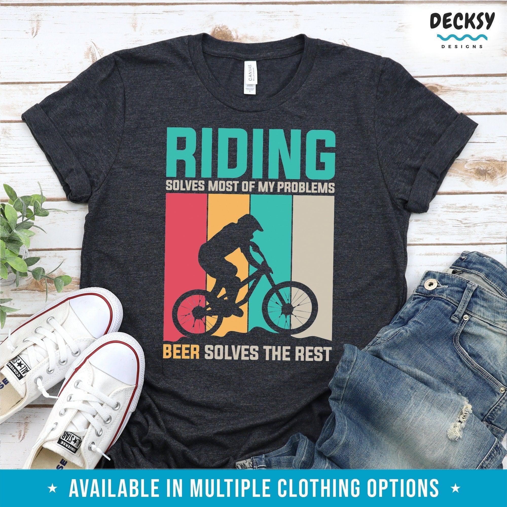 Cycling Shirt, Gift For Beer Lovers-Clothing:Gender-Neutral Adult Clothing:Tops & Tees:T-shirts:Graphic Tees-DecksyDesigns
