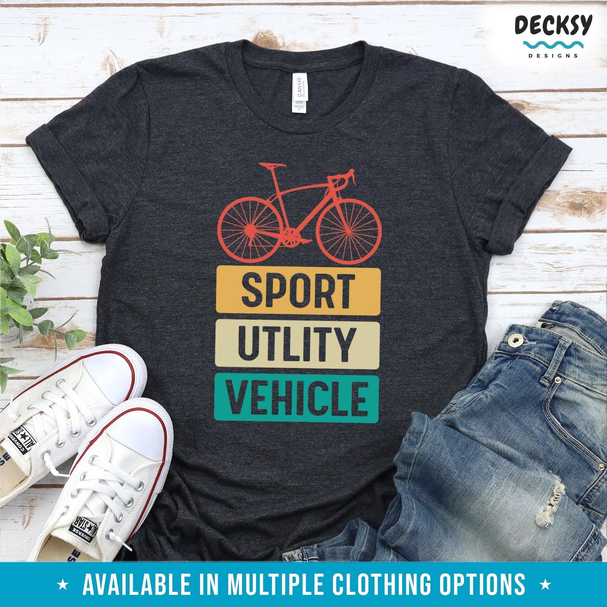 Cycling T-shirt, Bicycle Lover Gift-Clothing:Gender-Neutral Adult Clothing:Tops & Tees:T-shirts:Graphic Tees-DecksyDesigns