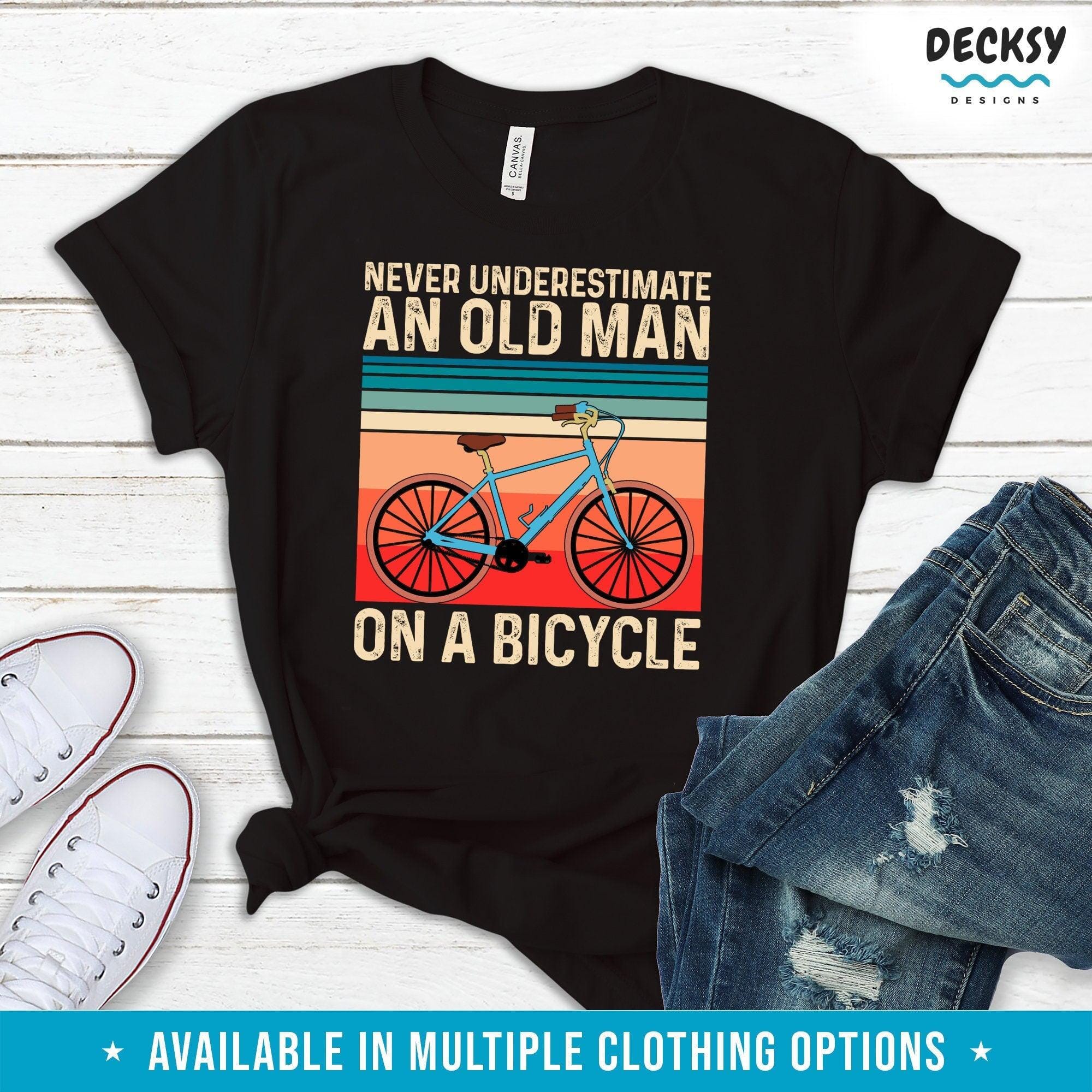 Cyclist Shirt, Cycling Dad Gift-Clothing:Gender-Neutral Adult Clothing:Tops & Tees:T-shirts:Graphic Tees-DecksyDesigns