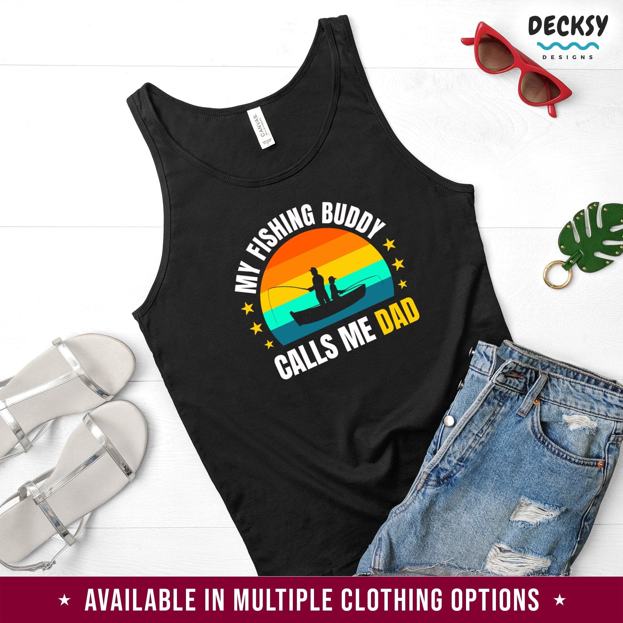 Dad and Son Fishing Shirt, Fishing Gift for Men-Clothing:Gender-Neutral Adult Clothing:Tops & Tees:T-shirts:Graphic Tees-DecksyDesigns