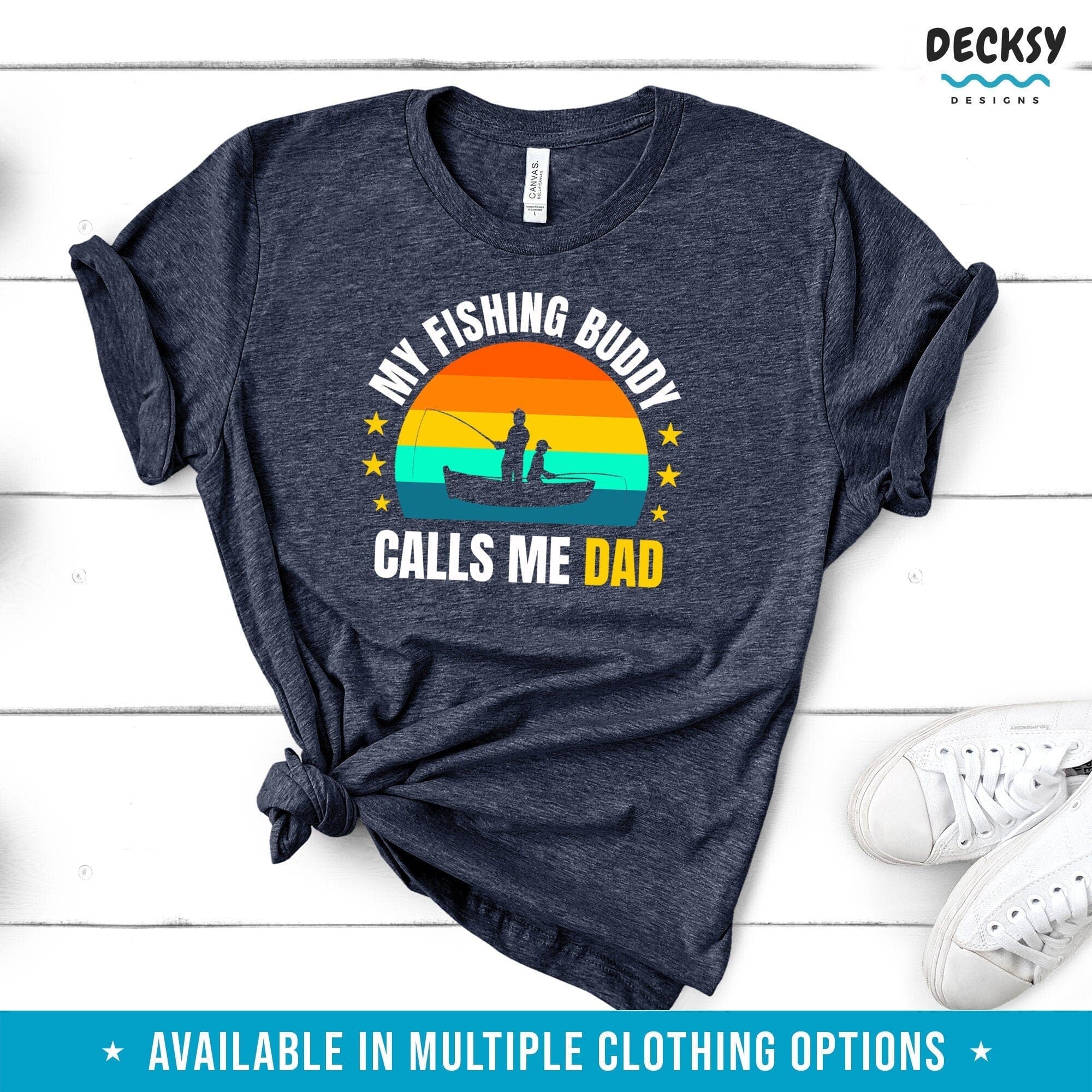 Dad and Son Fishing Shirt, Fishing Gift for Men-Clothing:Gender-Neutral Adult Clothing:Tops & Tees:T-shirts:Graphic Tees-DecksyDesigns