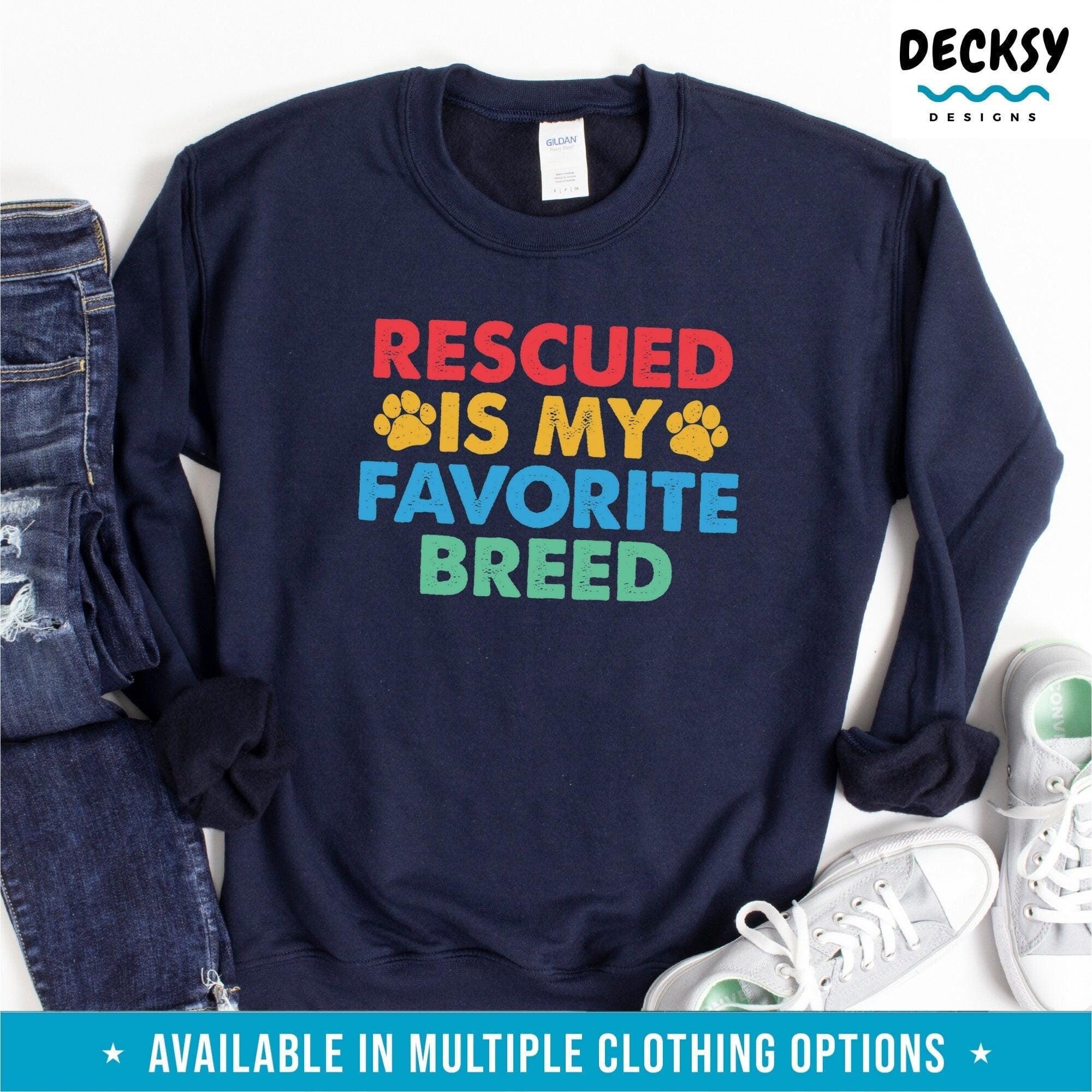 Dog Rescuer Shirt, Animal Lover Gift-Clothing:Gender-Neutral Adult Clothing:Tops & Tees:T-shirts:Graphic Tees-DecksyDesigns