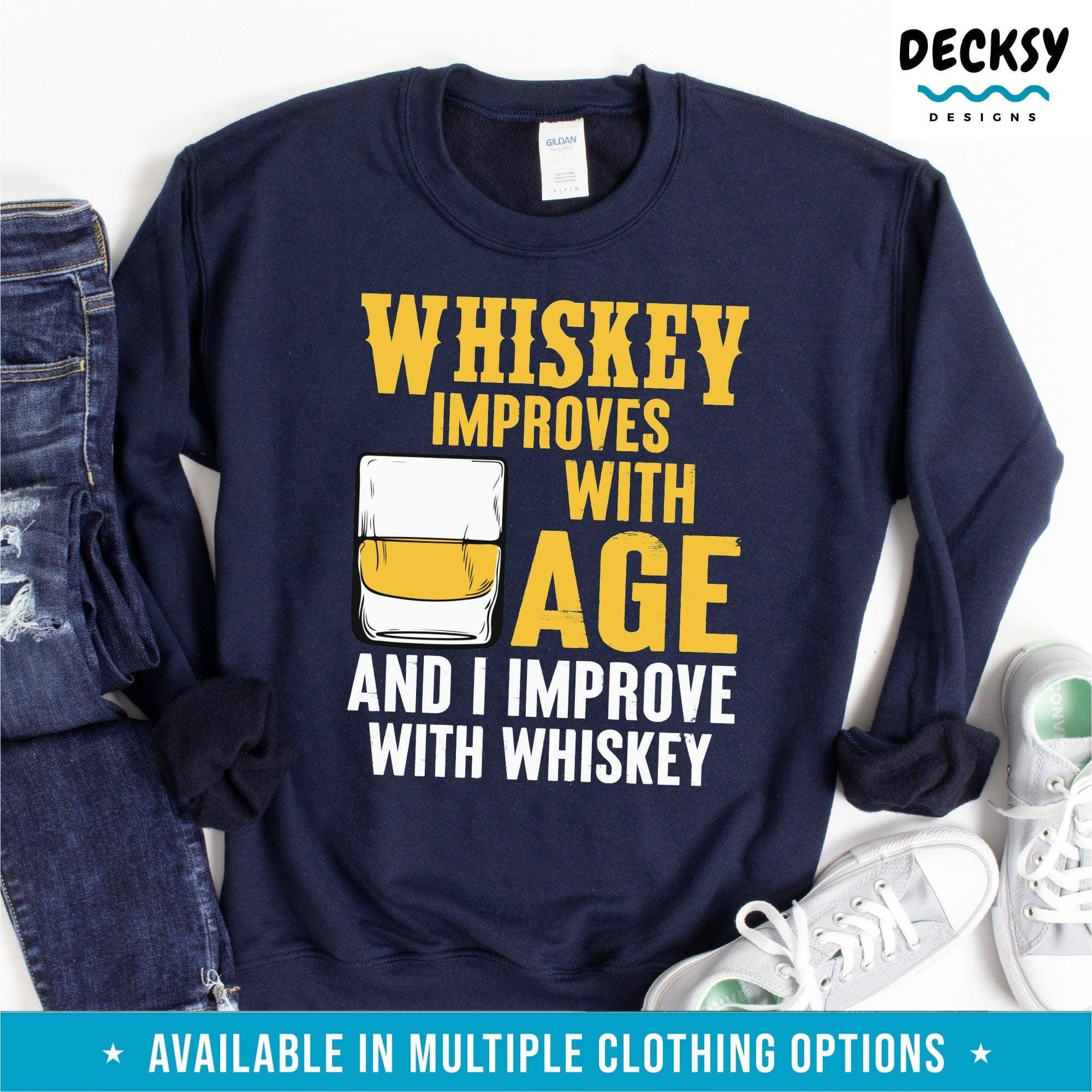 Drinking Tee Shirt, Whiskey Lover Gift-Clothing:Gender-Neutral Adult Clothing:Tops & Tees:T-shirts:Graphic Tees-DecksyDesigns