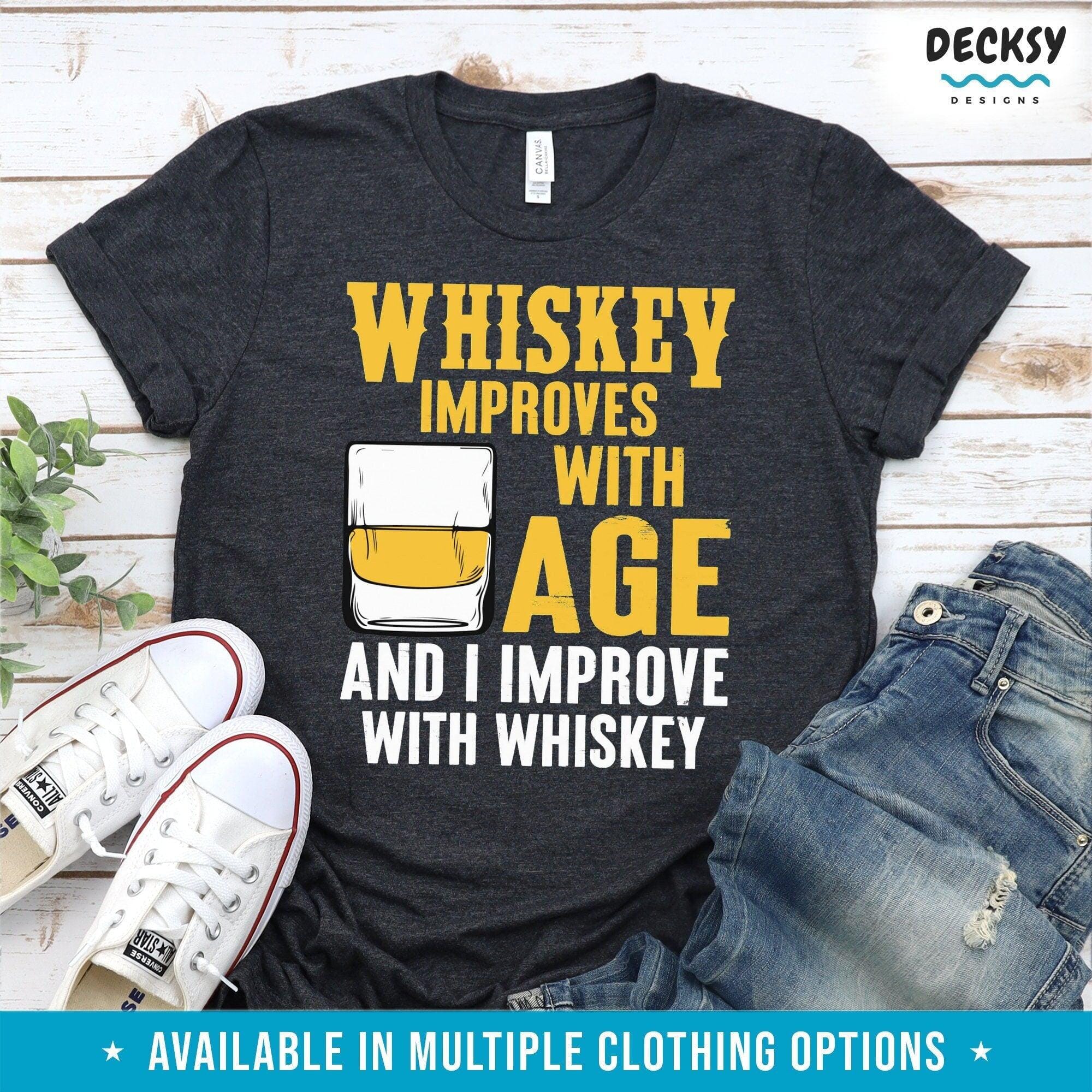 Drinking Tee Shirt, Whiskey Lover Gift-Clothing:Gender-Neutral Adult Clothing:Tops & Tees:T-shirts:Graphic Tees-DecksyDesigns