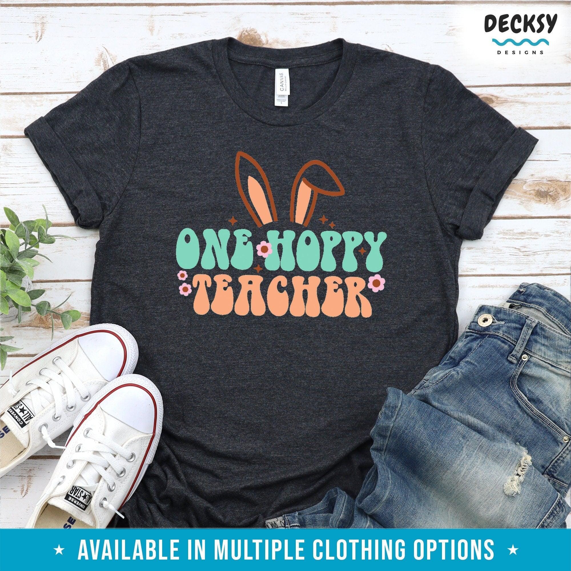 Easter Teacher Shirt, Happy Hip Hop Bunny Gift-Clothing:Gender-Neutral Adult Clothing:Tops & Tees:T-shirts:Graphic Tees-DecksyDesigns