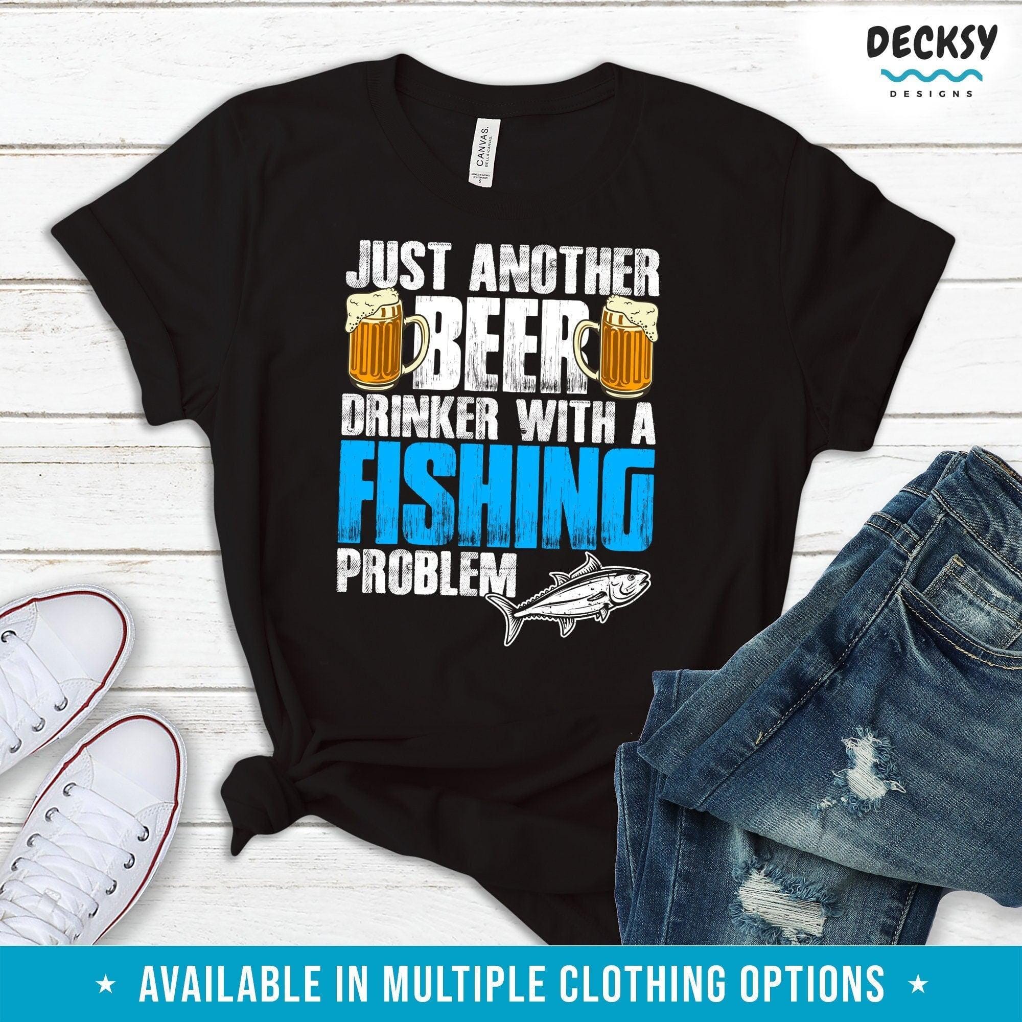 Fishing Shirt, Fisherman Gift-Clothing:Gender-Neutral Adult Clothing:Tops & Tees:T-shirts:Graphic Tees-DecksyDesigns