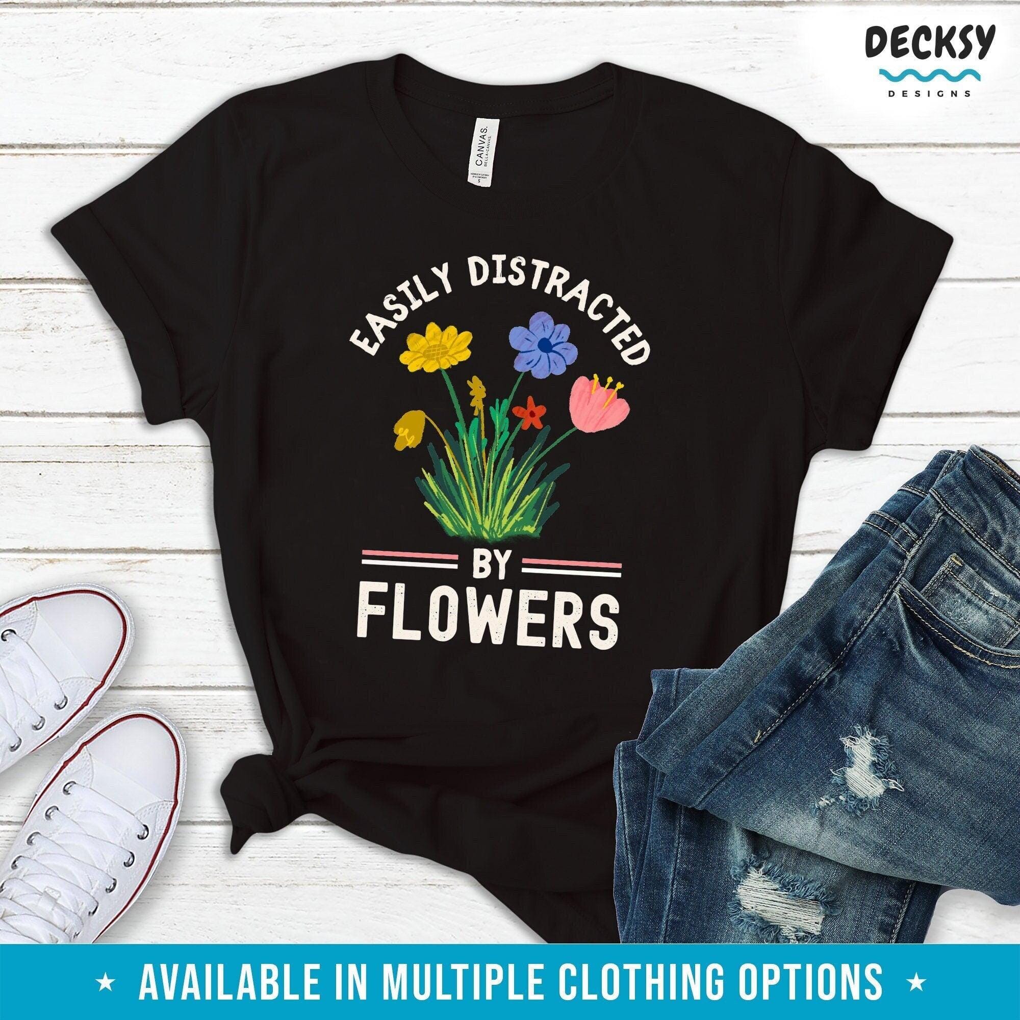 Flower Tshirt, Botanical Wildflowers Gift-Clothing:Gender-Neutral Adult Clothing:Tops & Tees:T-shirts:Graphic Tees-DecksyDesigns