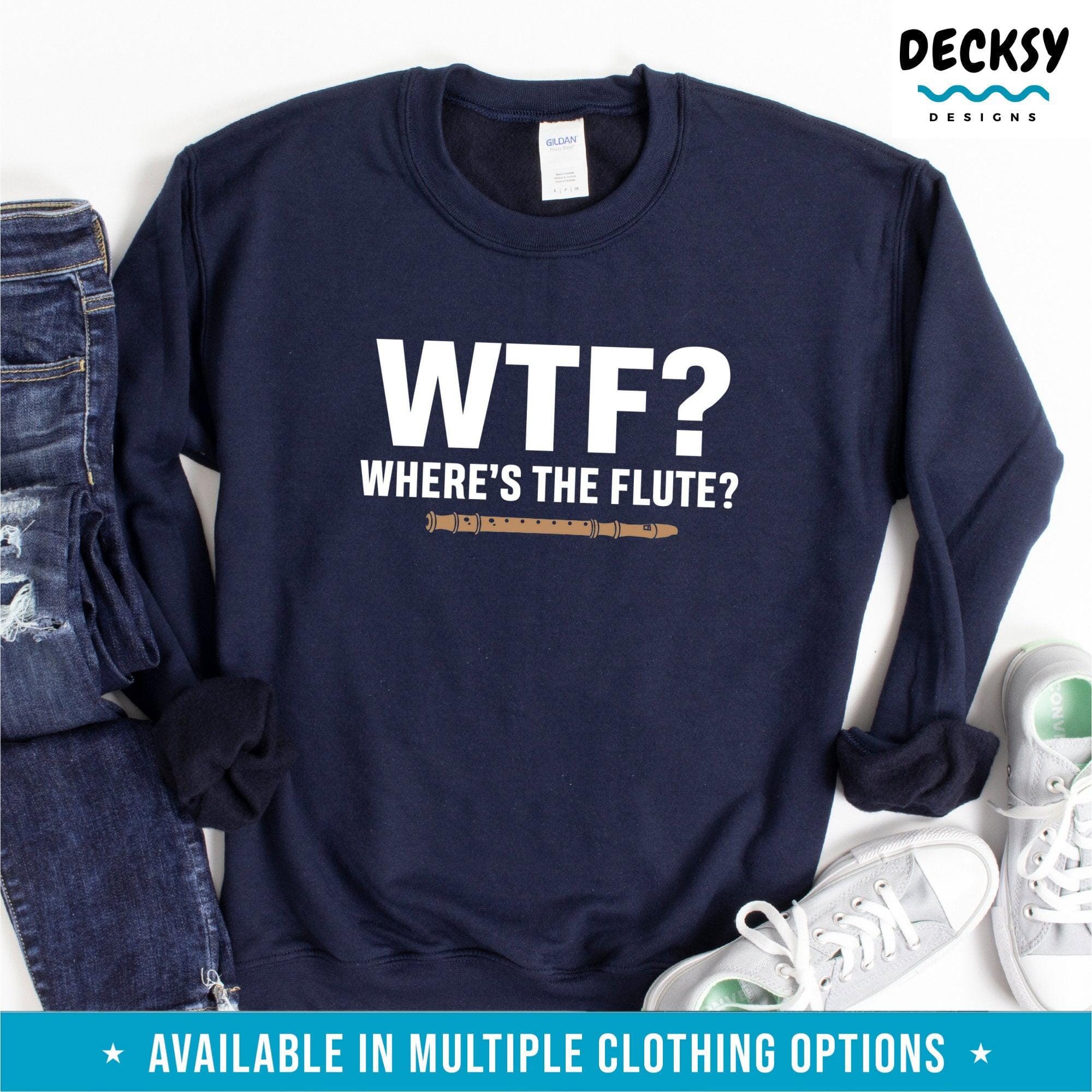Flute Player Gift, Musician Gift-Clothing:Gender-Neutral Adult Clothing:Tops & Tees:T-shirts:Graphic Tees-DecksyDesigns