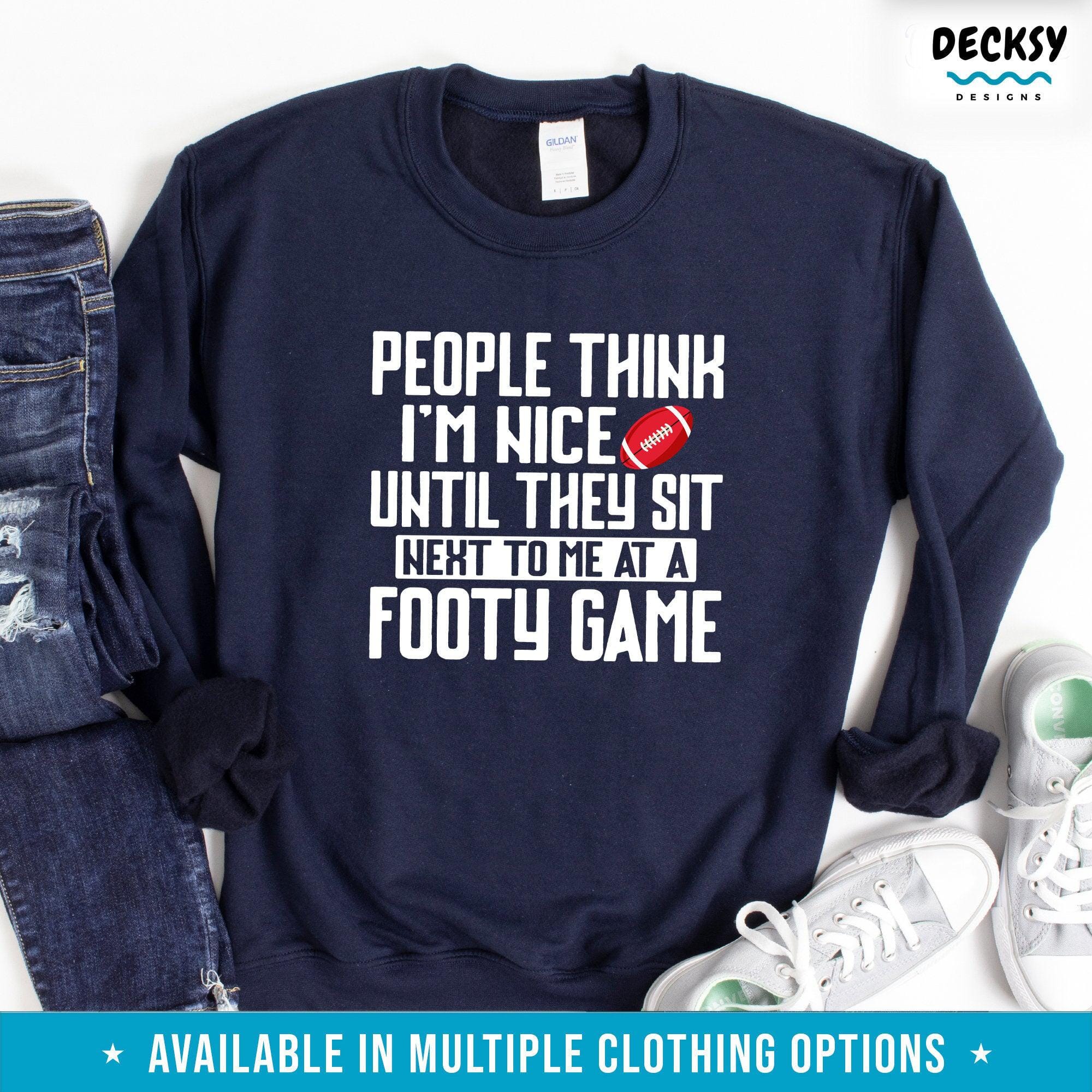 Football Lover Gift, Sports Shirt-Clothing:Gender-Neutral Adult Clothing:Tops & Tees:T-shirts:Graphic Tees-DecksyDesigns