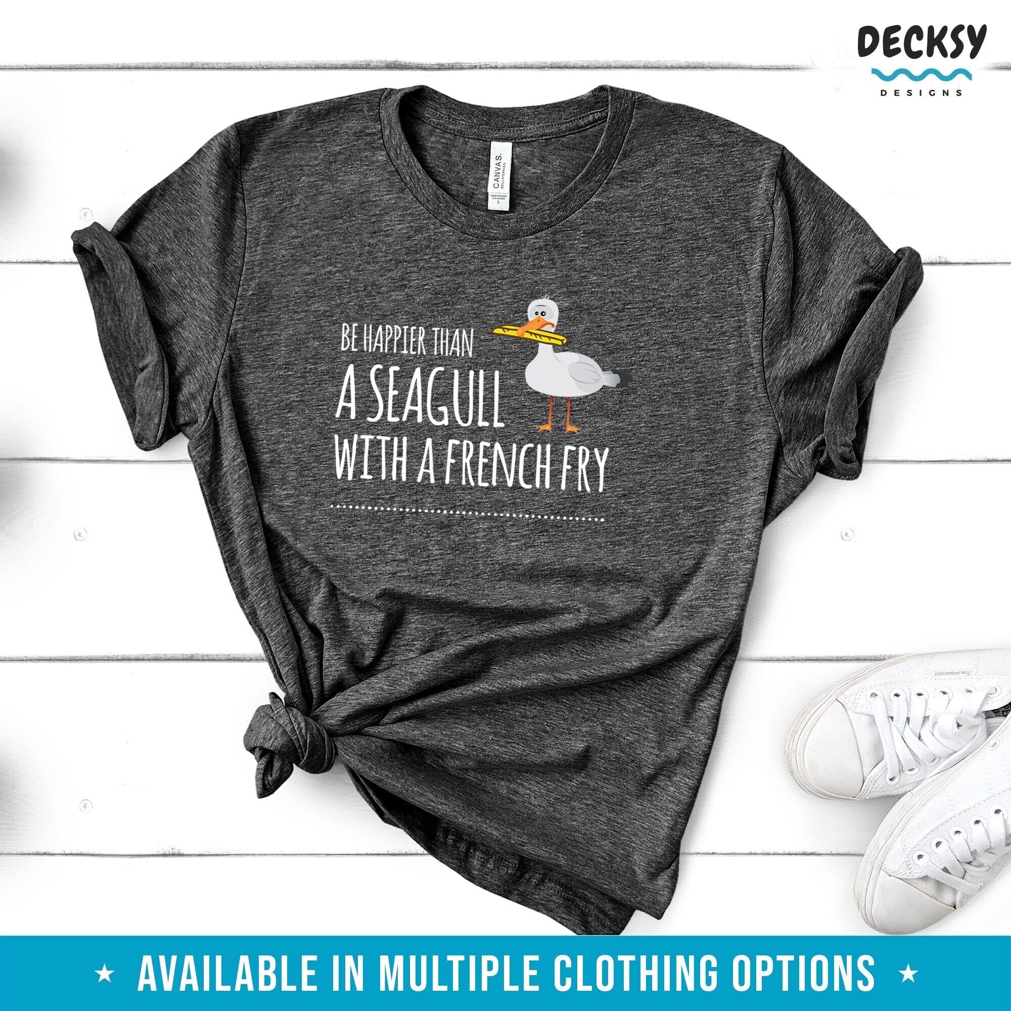 Funny seagulls shirt, Beach Lover Gift-Clothing:Gender-Neutral Adult Clothing:Tops & Tees:T-shirts:Graphic Tees-DecksyDesigns