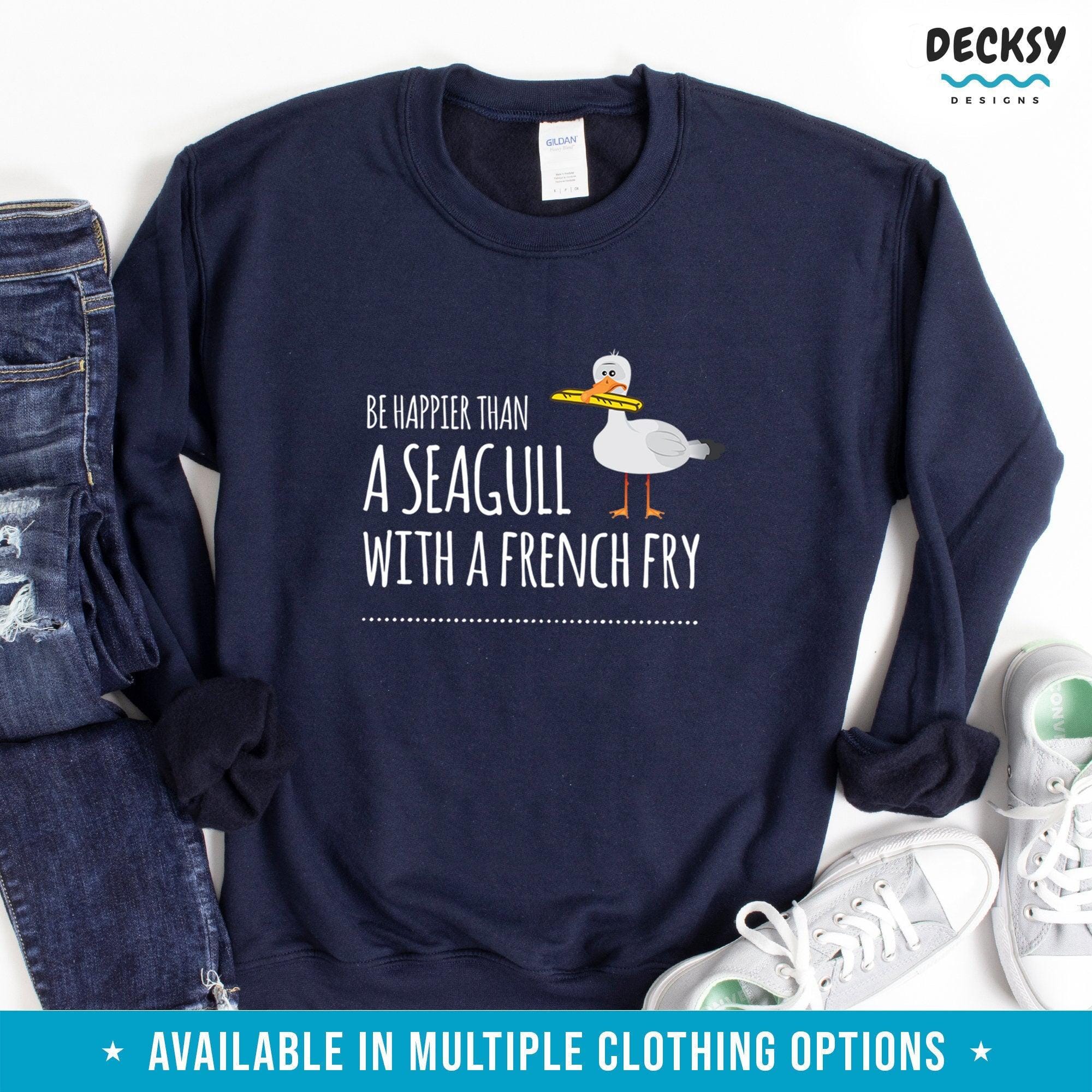 Funny seagulls shirt, Beach Lover Gift-Clothing:Gender-Neutral Adult Clothing:Tops & Tees:T-shirts:Graphic Tees-DecksyDesigns